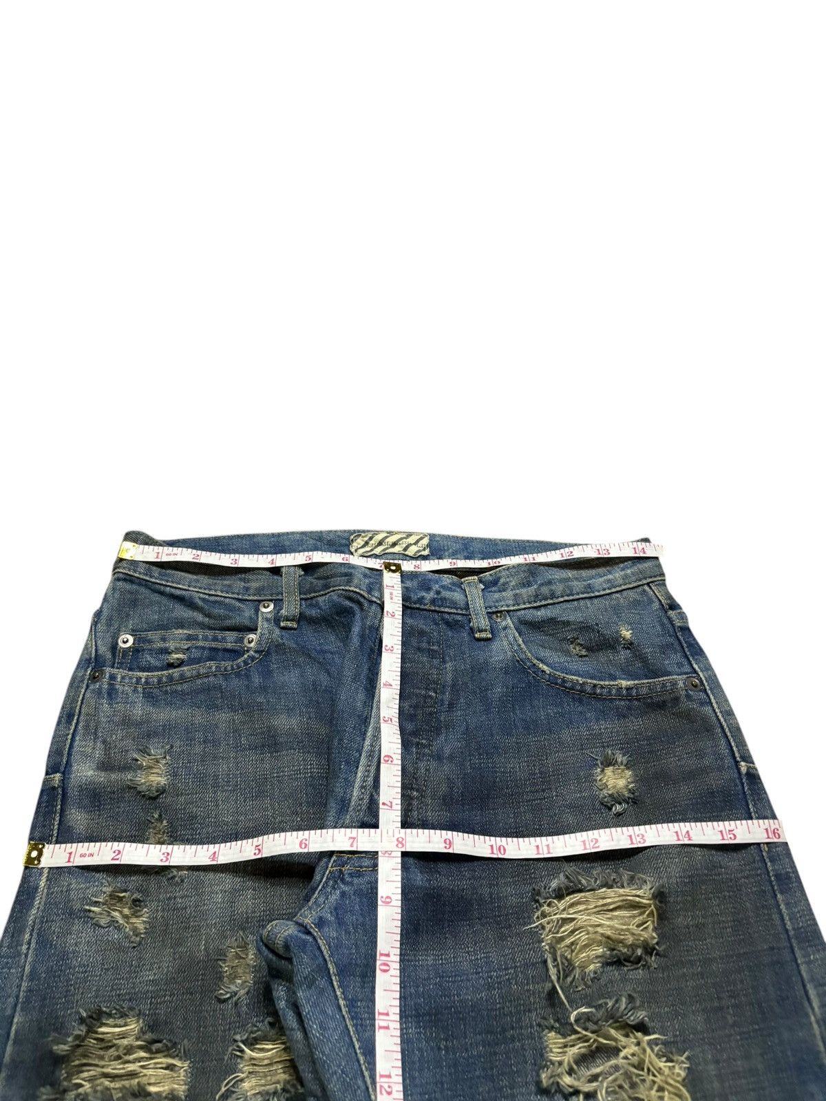 Japanese Brand Vintage Japanese Brand Rusty Wash Distressed Jeans Size US 29 - 12 Thumbnail