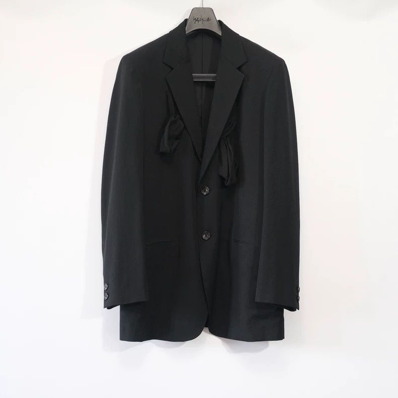 Yohji Yamamoto Yohji Yamamoto 06AW Silk Ribbon Blazer Size US M / EU 48-50 / 2 - 1 Thumbnail