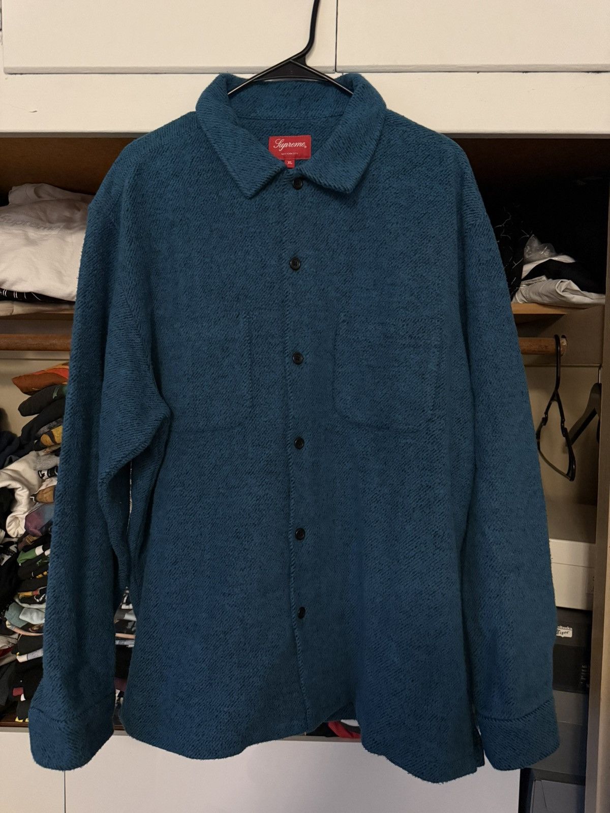 Supreme FW22 Brushed Twill Flannel Shirt Size US XL / EU 56 / 4 - 1 Thumbnail