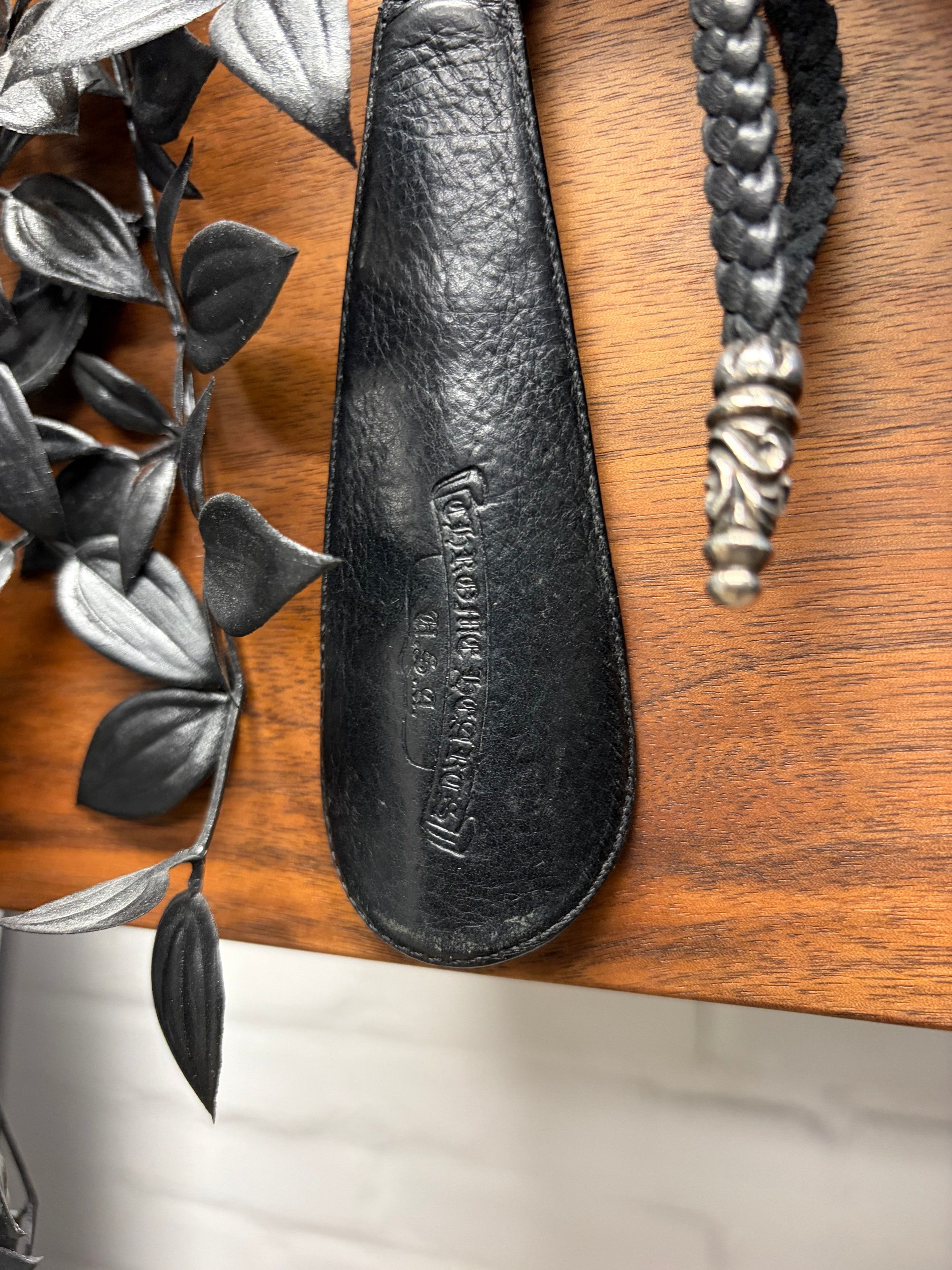 Chrome Hearts Chrome Hearts ‘Shoe Horn’ With Braided Leather/925 Silver Handle Size ONE SIZE - 3 Thumbnail