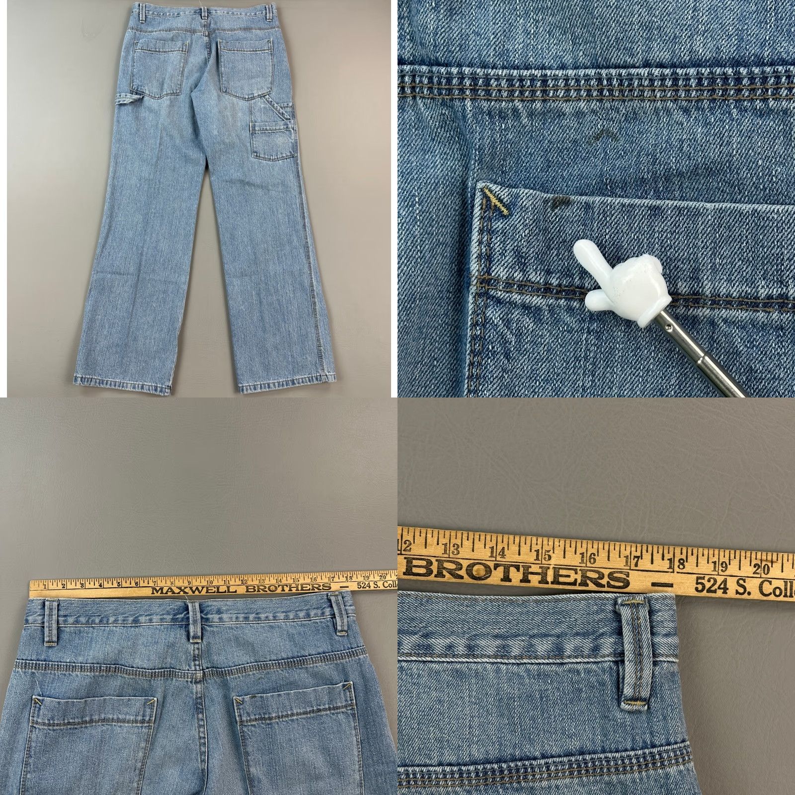 Old Navy VINTAGE Old Navy Jeans Mens 36x34 Baggy Loose Painter Carpenter Skate Y2K 90s Grunge Hip Hop Retro Logo 5-Pocket Denim Blue Size US 34 / EU 50 - 8 Thumbnail