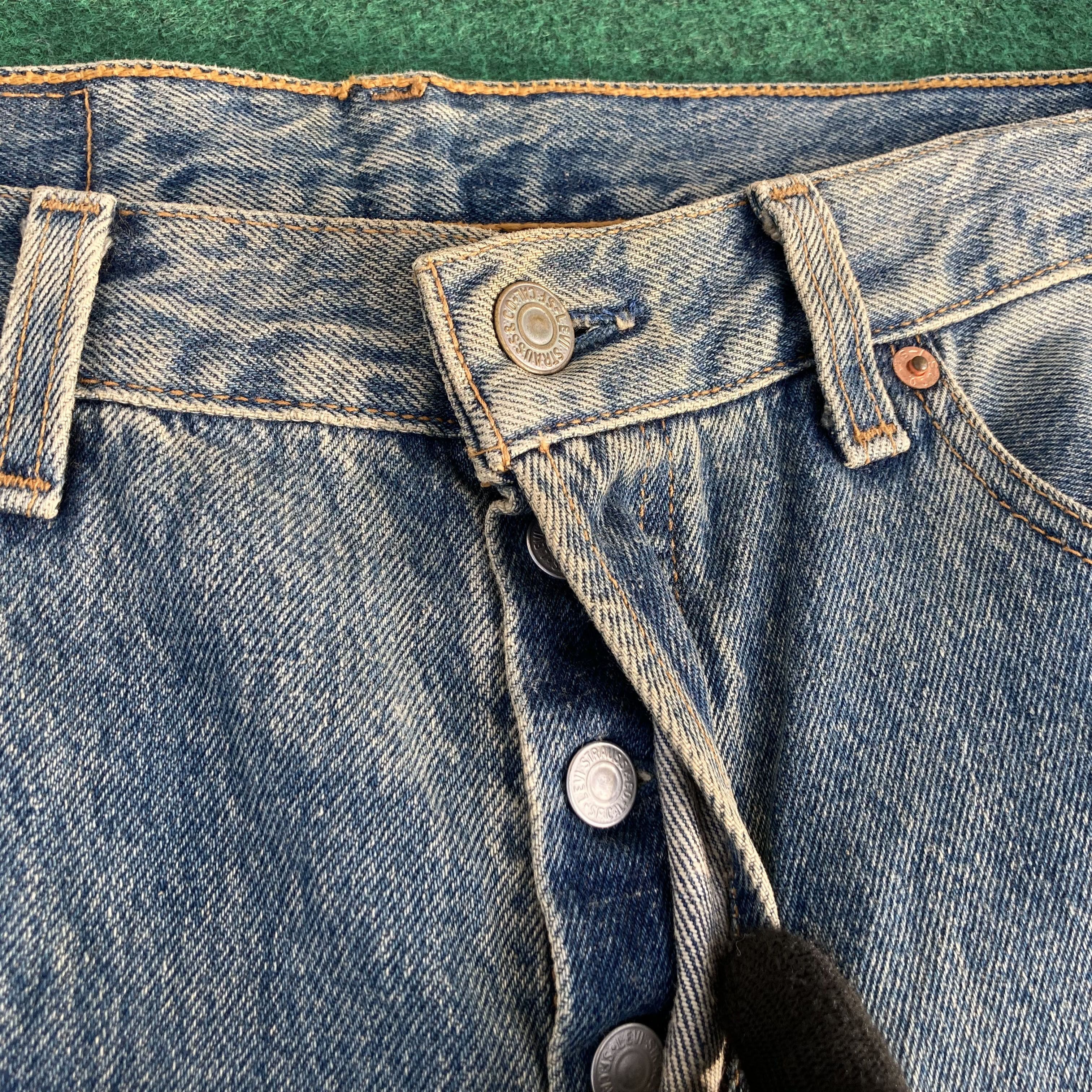 Levi's Vtg Levis 501 Short Jorts Distressed Ripped Grunge Jeans Size US 33 - 3 Thumbnail