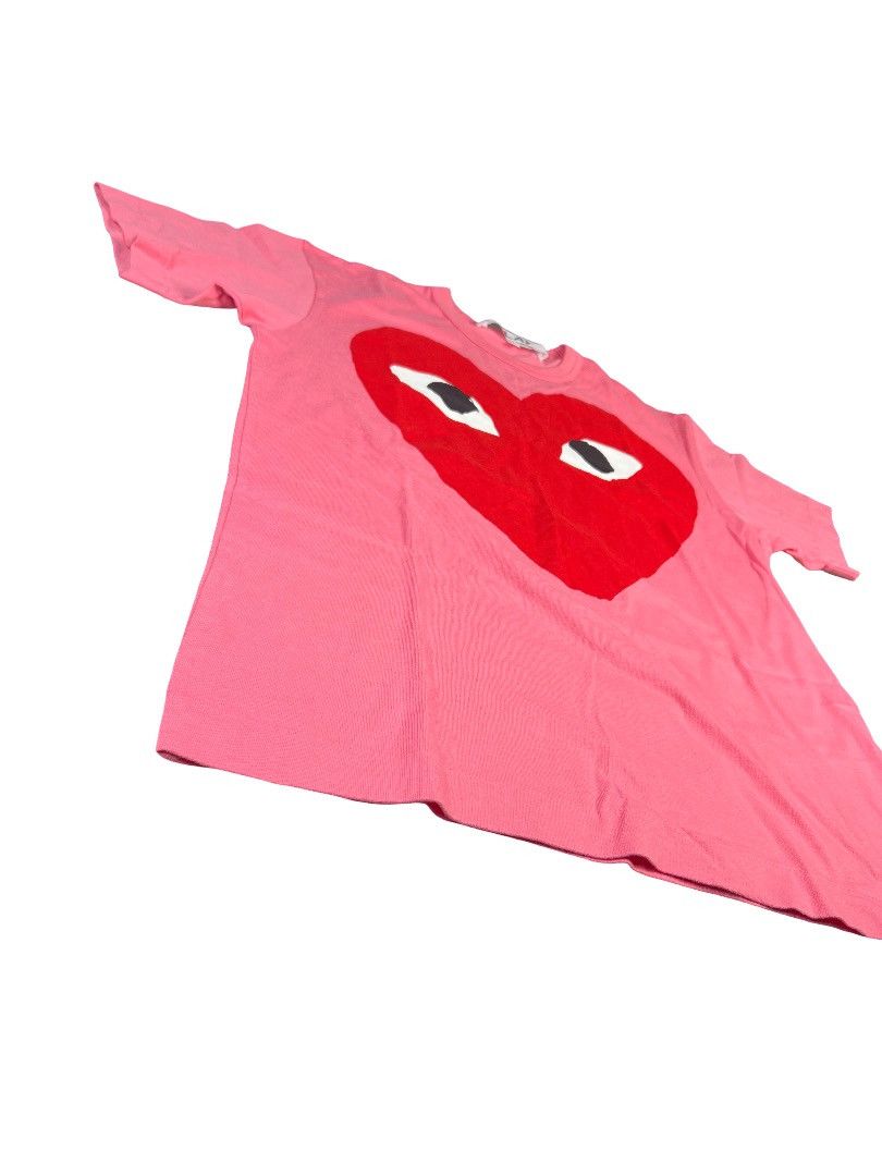 Comme des Garcons COMME des GARÇONS PLAY Big Heart Tee Pink Size M Size US M / EU 48-50 / 2 - 3 Thumbnail