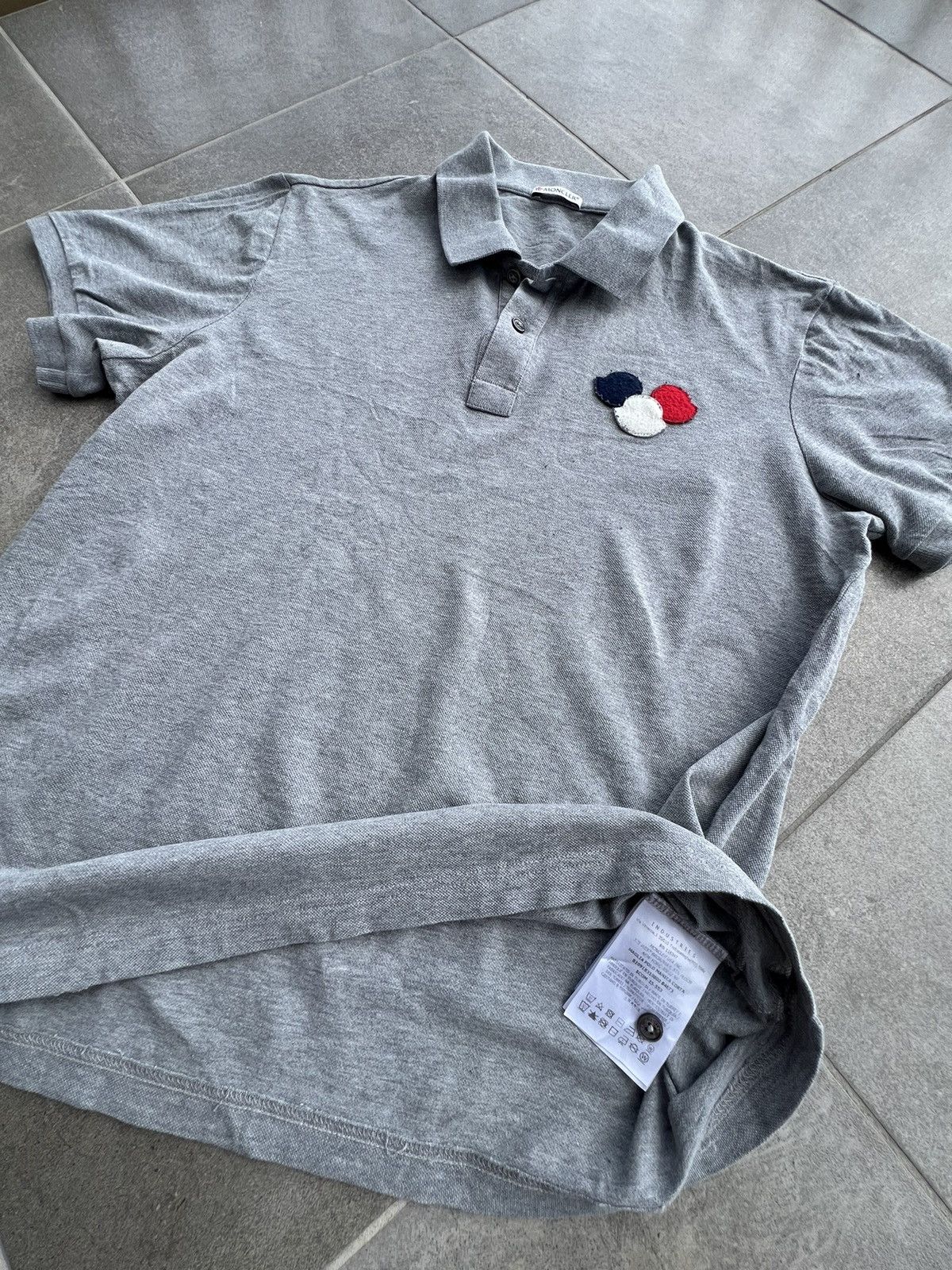Moncler Moncler Maglia Polo Manica Corta grey triple logo Size US S / EU 44-46 / 1 - 6 Thumbnail