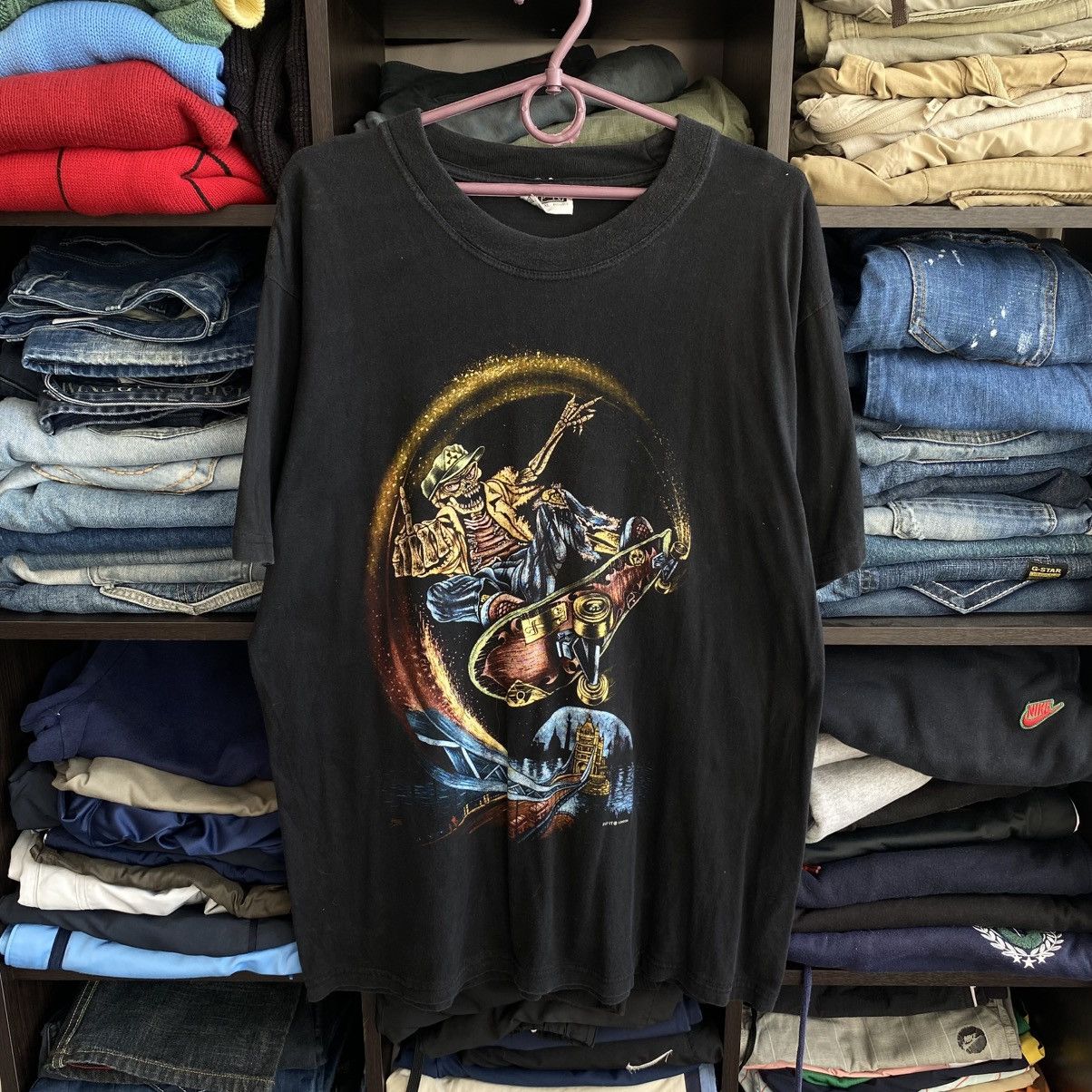 Vintage Vintage Zip It Big Logo Skull Graphic Made in usa tee Size US XL / EU 56 / 4 - 1 Thumbnail