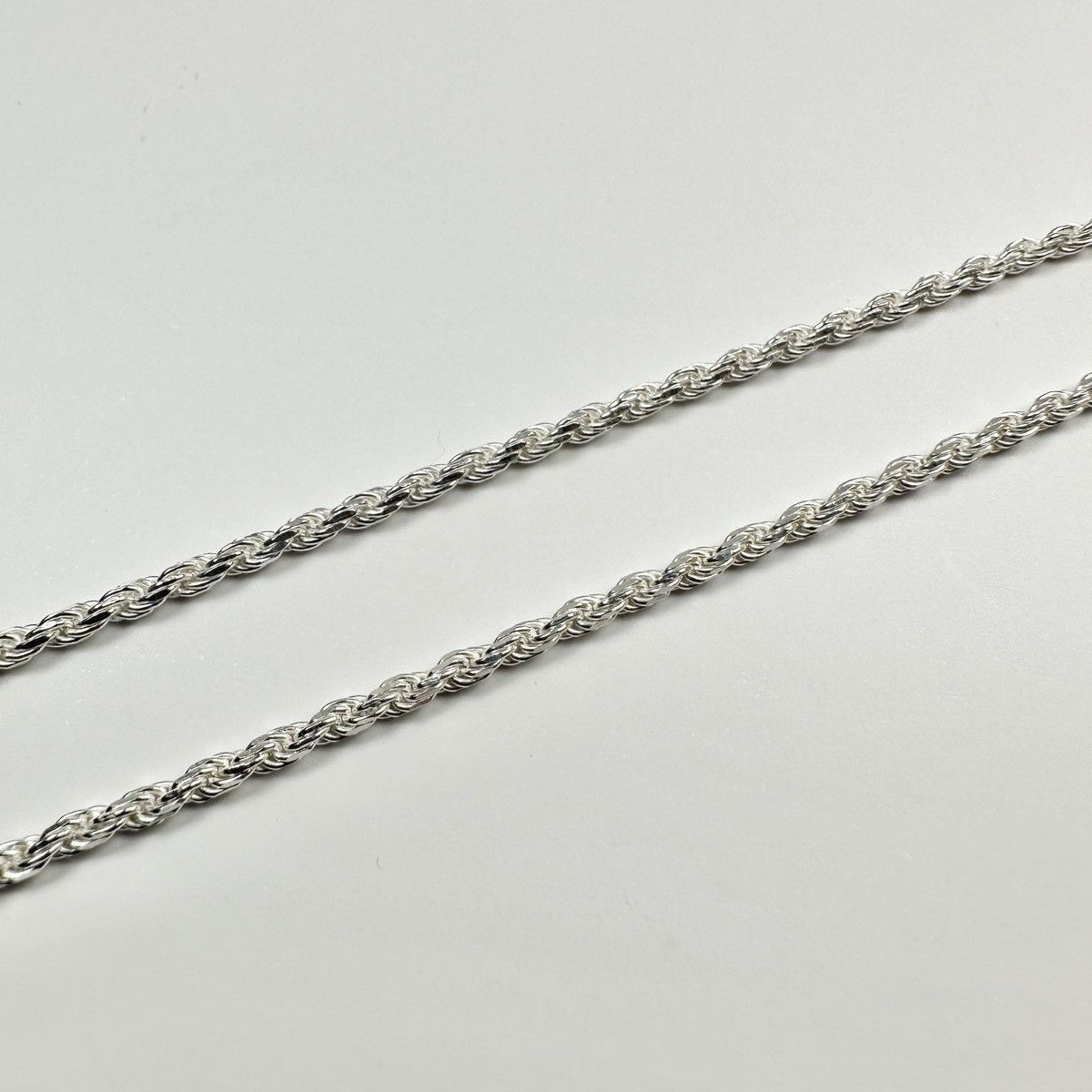 Jewelry Silver Chain Solid .925 Silver Rope Chain 2mm 18 Inches Size ONE SIZE - 6 Thumbnail