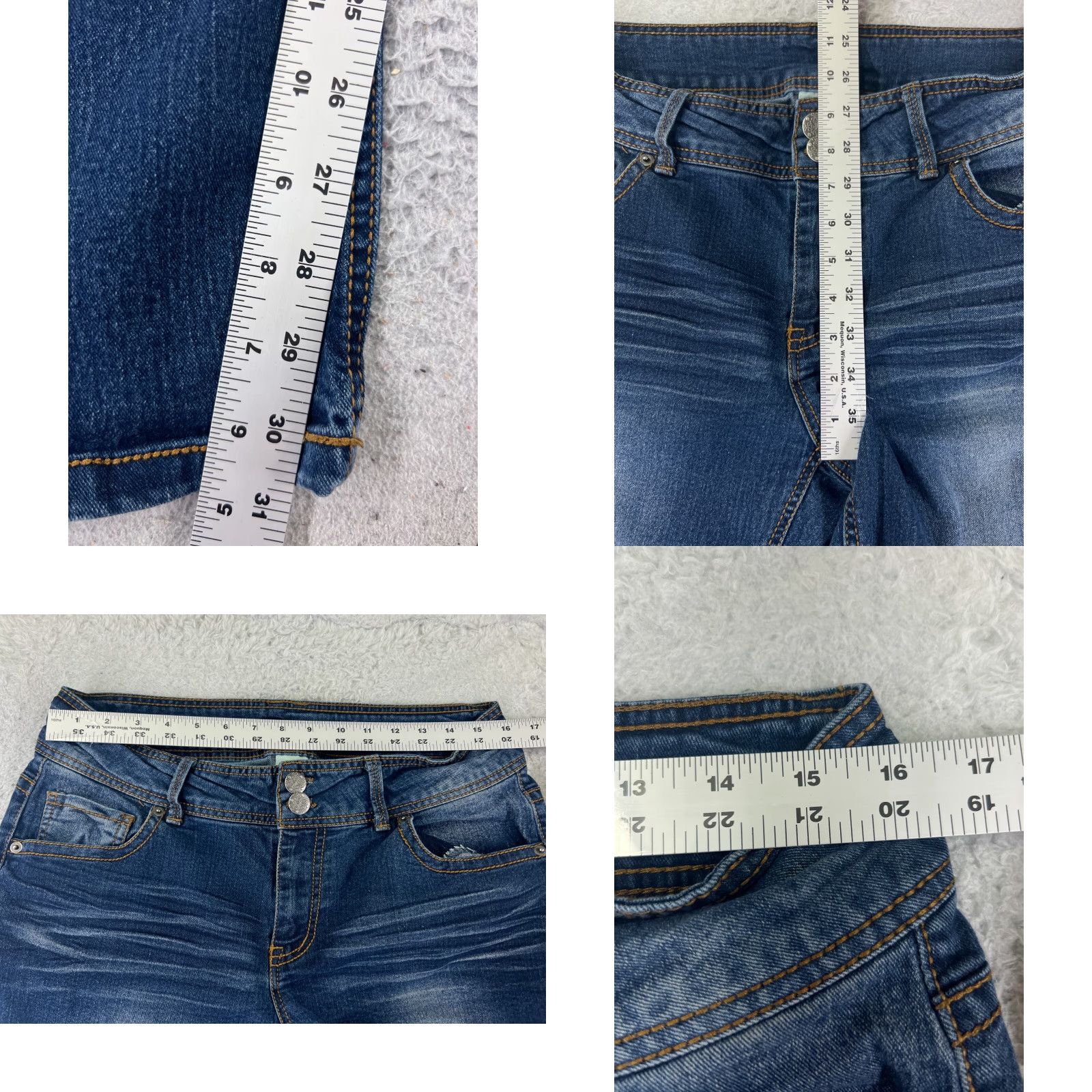 Faded Glory Faded Glory Jeans Womens 14 Blue Denim Bootcut Stretch Mid Rise 31x31 Size 36" / US 14 / IT 50 - 8 Thumbnail