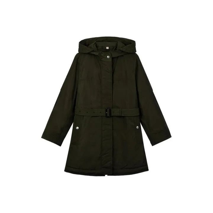 Burberry Burberry Hooded Belted Long Coat for Women 0079 Size L / US 10 / IT 46 - 1 Thumbnail
