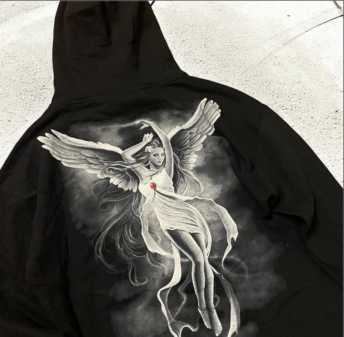 Band Tees × Vintage Vintage hoodie Spiral 90s streetwear Y2K fallen angel Size US XXL / EU 58 / 5 - 6 Thumbnail