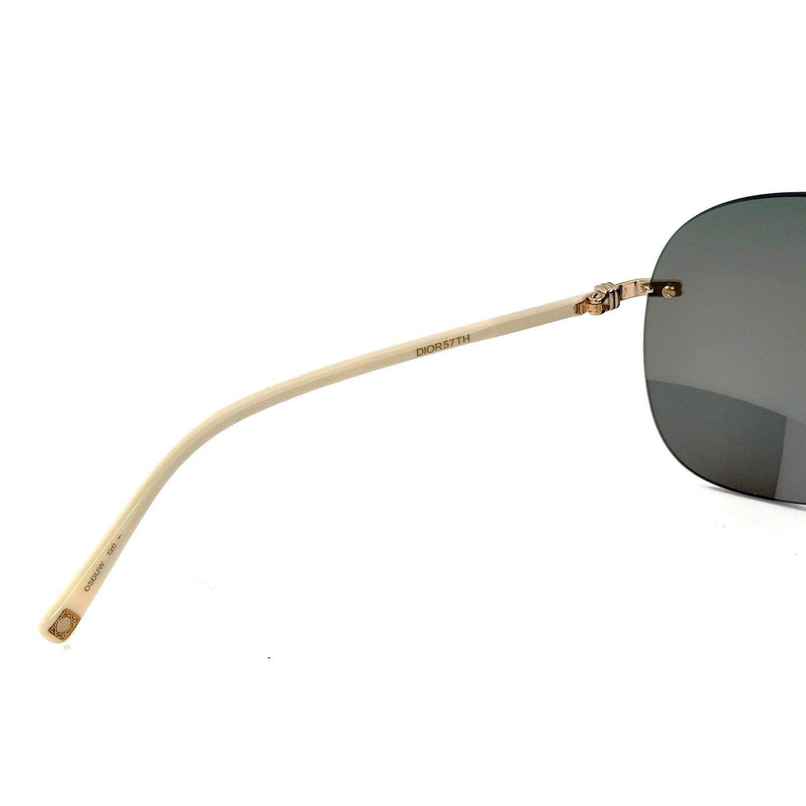 Christian Dior Monsieur CHRISTIAN DIOR 57TH Mask Wrap Shield Unisex Sunglasses Ivory Size ONE SIZE - 6 Thumbnail