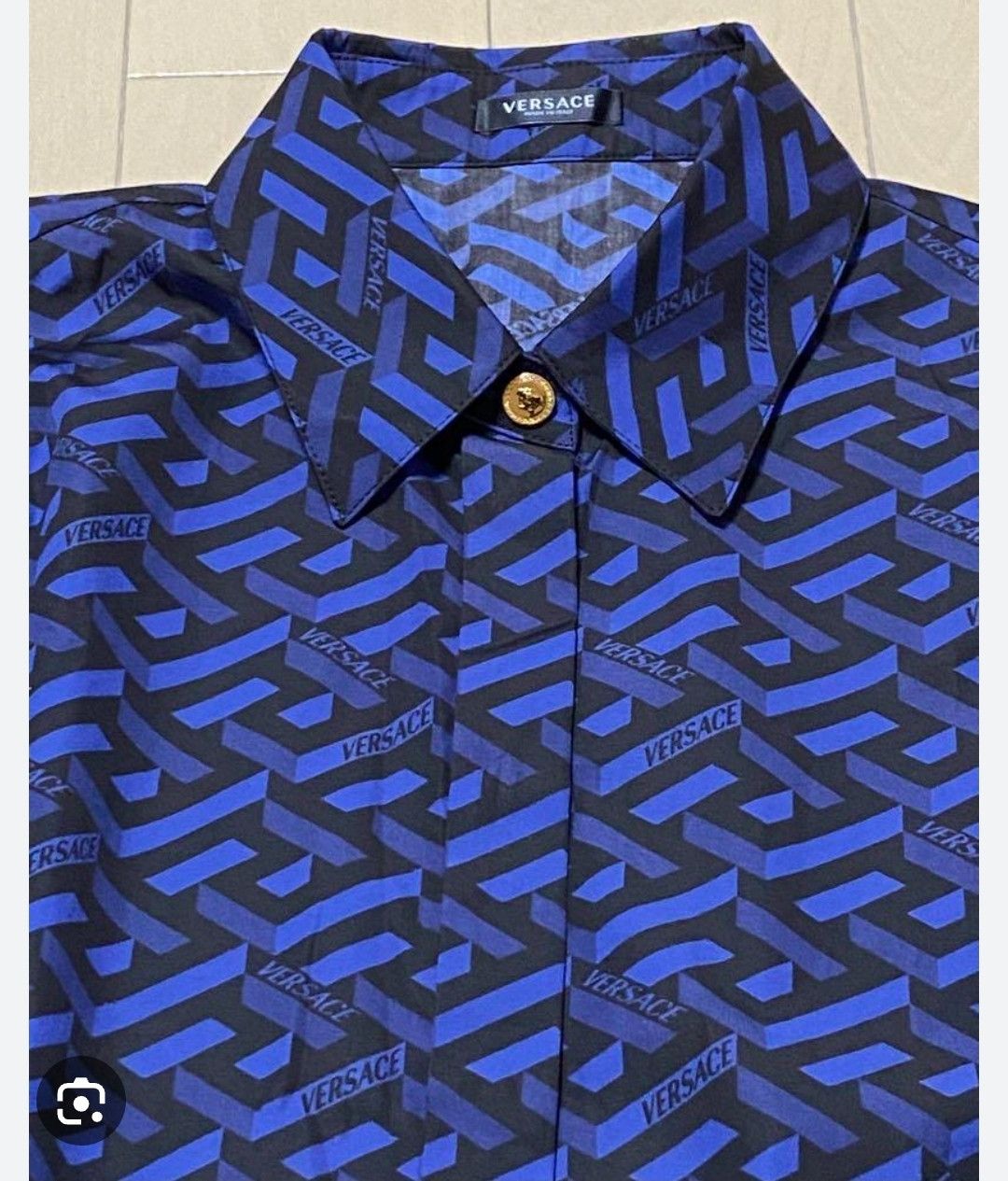 Versace Greca detail shirt Size L / US 10 / IT 46 - 2 Thumbnail