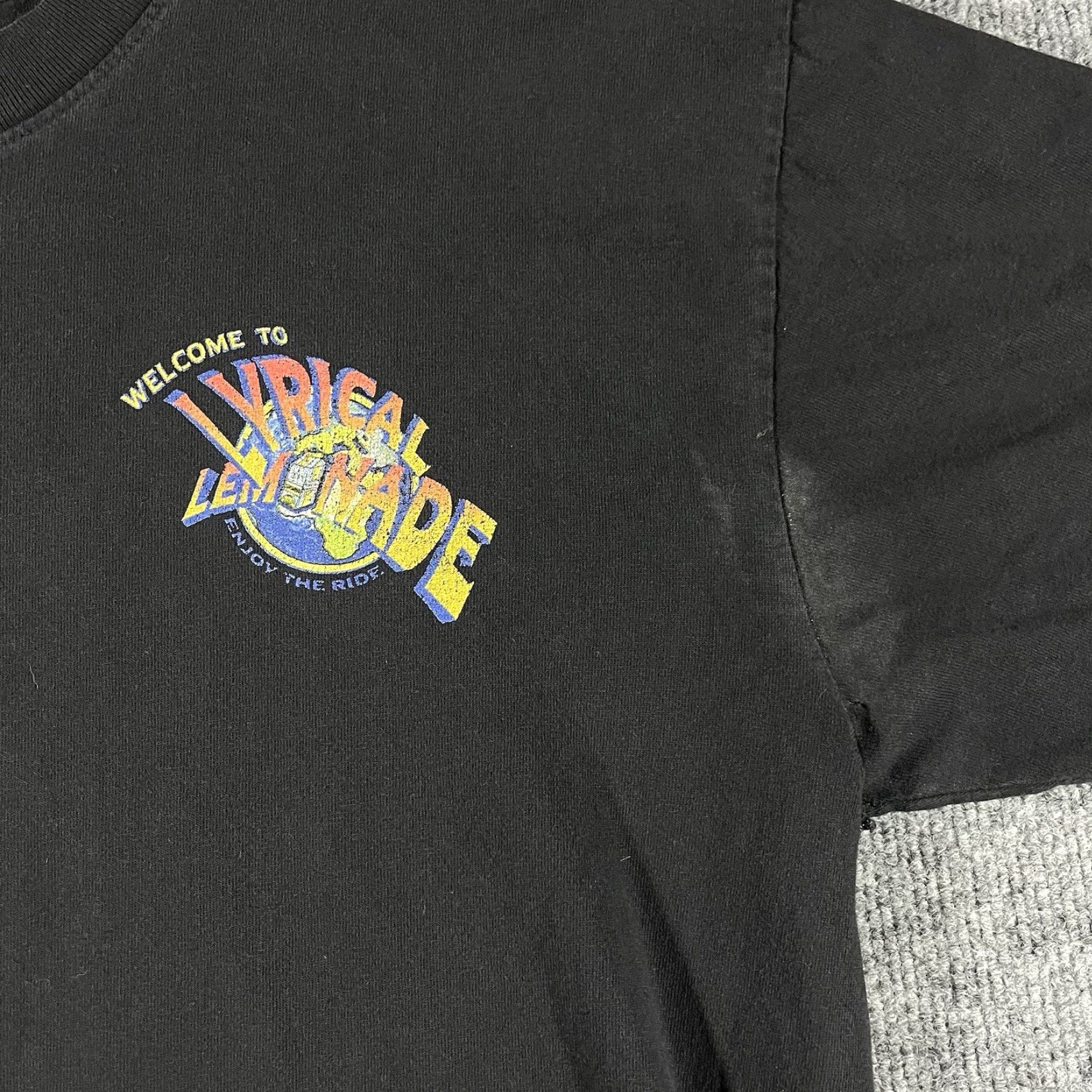 Doublet Lyrical Lemonade T Shirt Black Mens Medium Enjoy The Ride Double-Sided Graphic Crew Neck Short Sleeve Shirt Mens Medium Black Graphic Print 2020s Size US M / EU 48-50 / 2 - 4 Thumbnail
