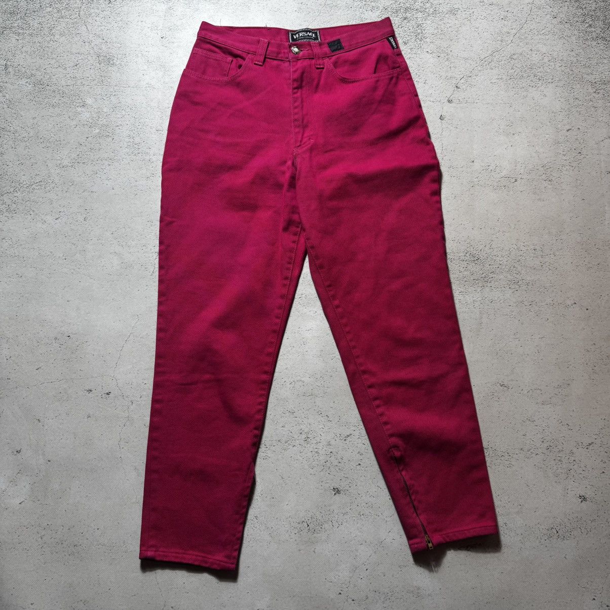 Versace × Versace Jeans Couture vintage pink versace womens jeans big logo buggy fit Size 30" / US 8 / IT 44 - 1 Thumbnail