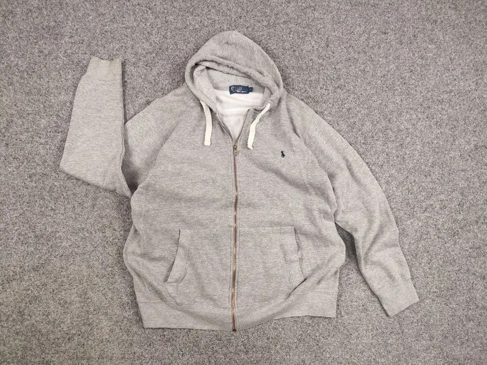 Polo Ralph Lauren Vintage 90's Polo Ralph Lauren Blank Zip Hoodie Usa style Size US XL / EU 56 / 4 - 4 Thumbnail