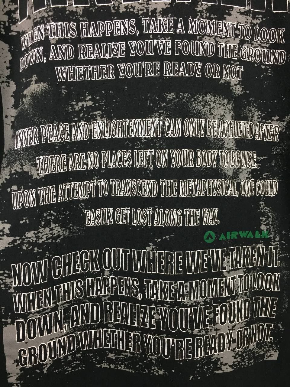Airwalk Vtg Airwalk Found The Ground Quote Skate Streetwear Tee Size US L / EU 52-54 / 3 - 5 Thumbnail