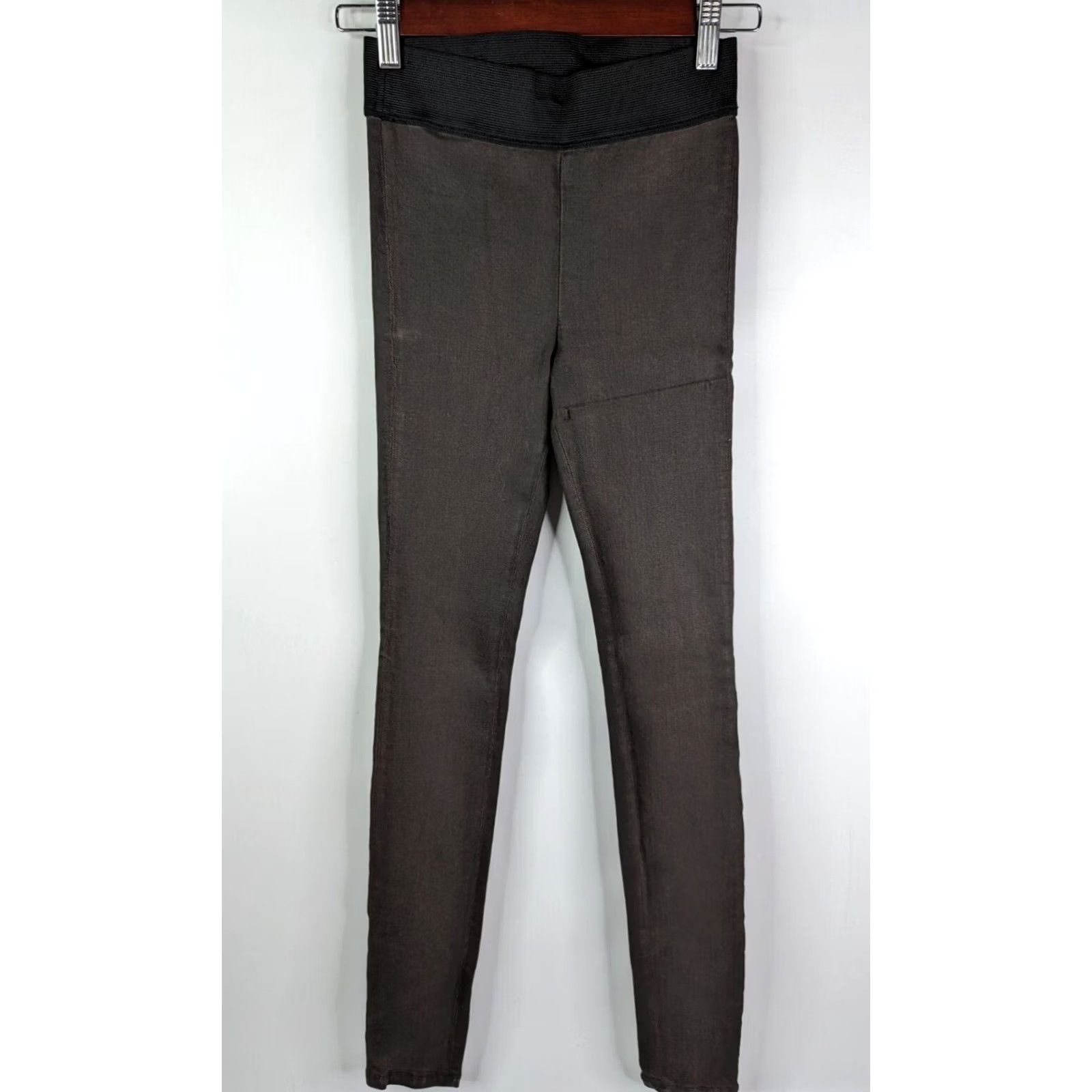 Citizens Of Humanity Citizens of Humanity Greyson in Brown Coated Suedette Legging Jeans 24 1526 Skinny & Slim Women Size 42" / US 20 - 2 Thumbnail