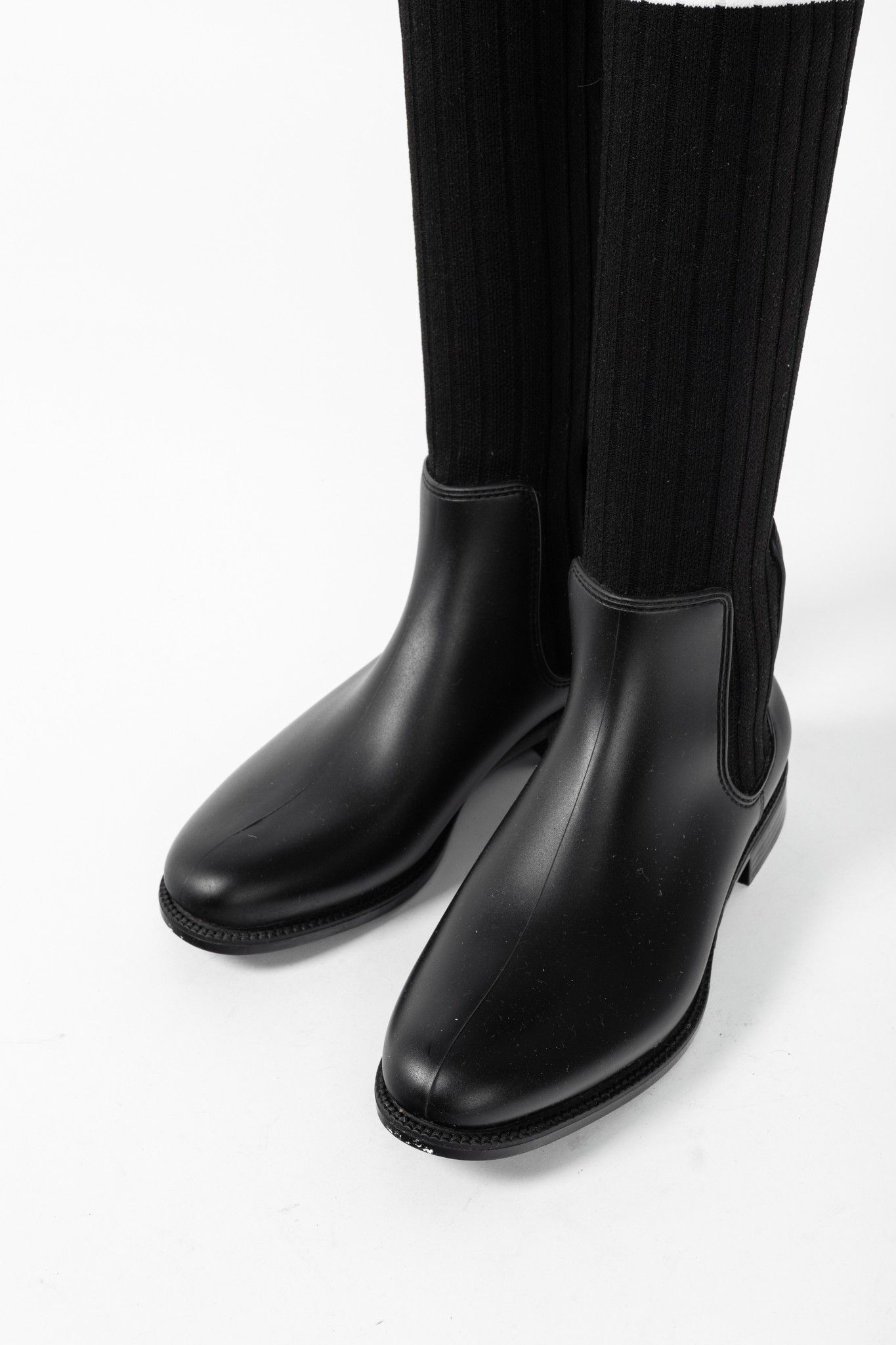 Givenchy Givenchy Black Over-the-Knee Star & Stripe Sock Rain Boots Size US 4.5 / IT 34.5 - 6 Thumbnail