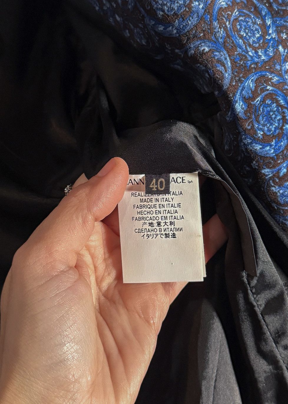Versace Versace Floral Velvet Double-Breasted Medusa Buttons Blazer Size S / US 4 / IT 40 - 9 Thumbnail