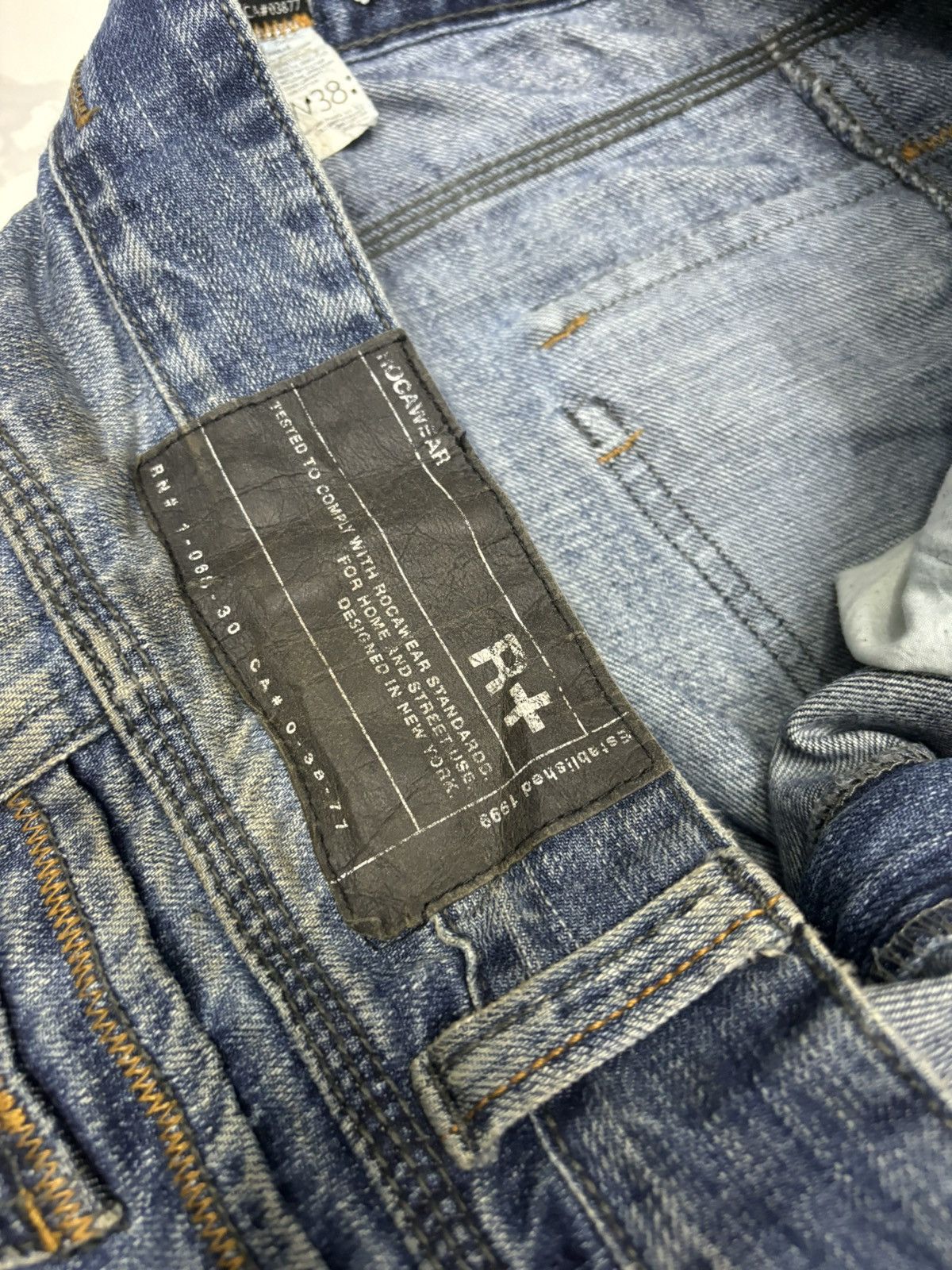 JNCO × Rocawear × Southpole VINTAGE ROCAWEAR BAGGY DISTRESSED DENIM JEANS Size US 40 / EU 56 - 11 Thumbnail