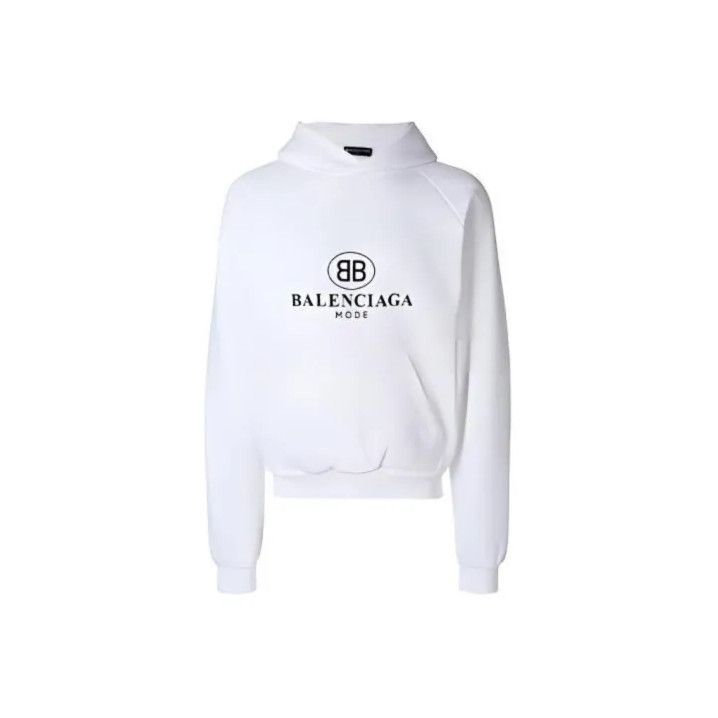 Balenciaga Balenciaga SS22 Logo Printed White Hoodie Size US S / EU 44-46 / 1 - 1 Thumbnail