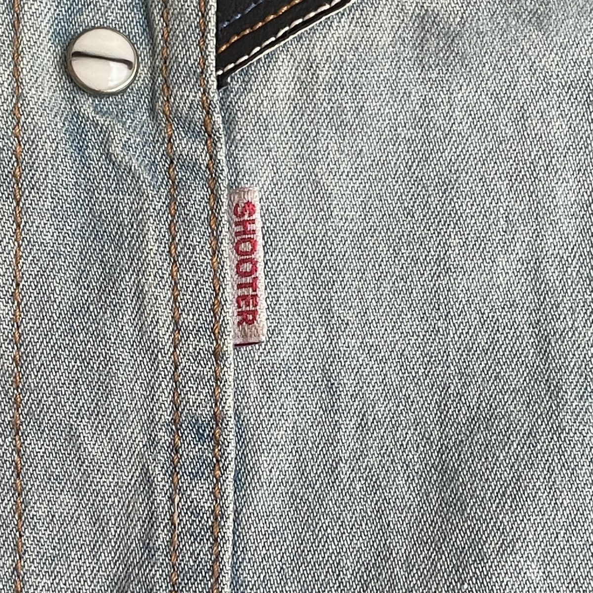 Japanese Brand × Vintage Vintage Shooter Western Denim Shirt 1980s Size US M / EU 48-50 / 2 - 9 Thumbnail