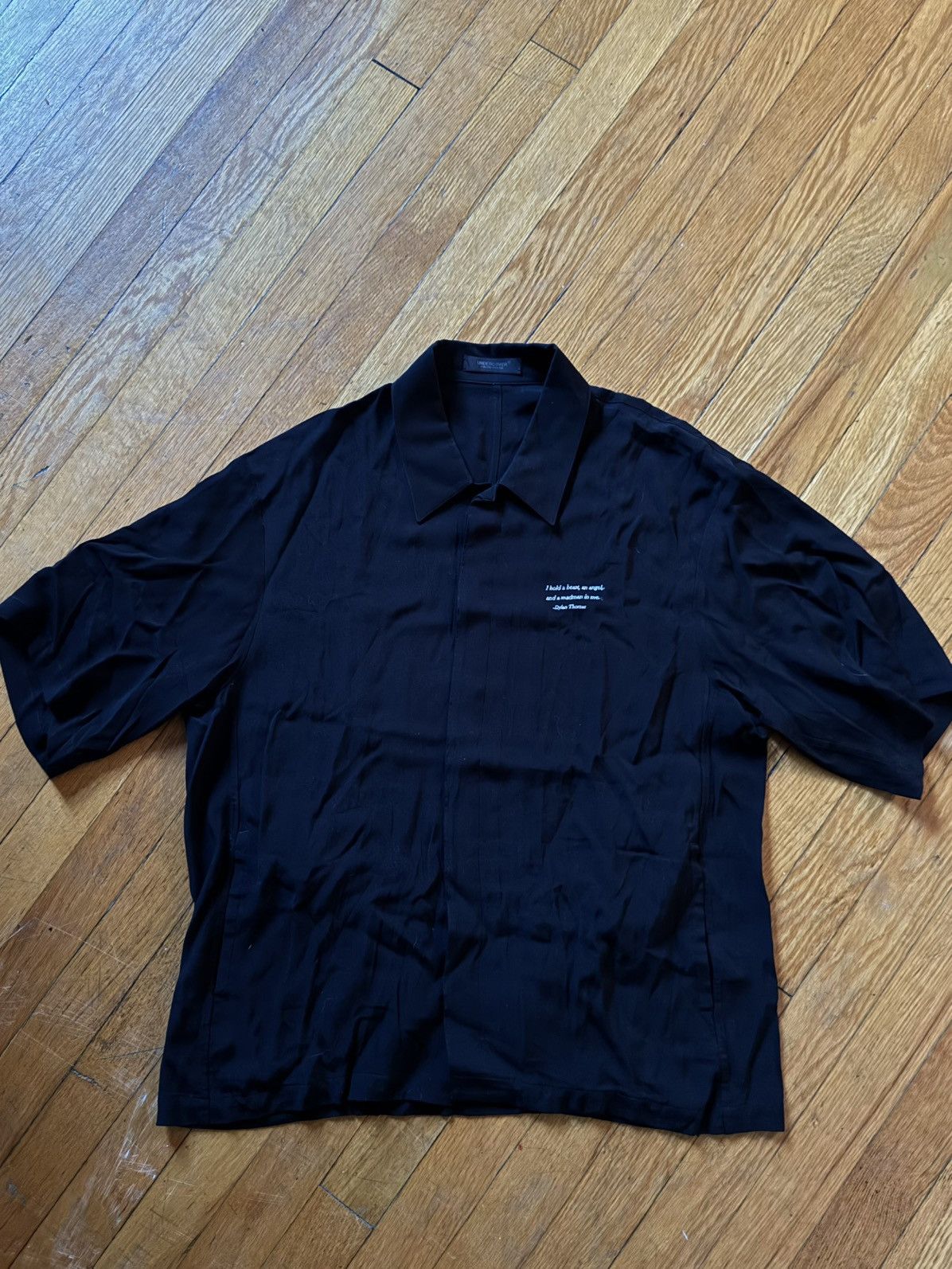 Undercover SS20 Quote Black Button Up Size US L / EU 52-54 / 3 - 2 Thumbnail