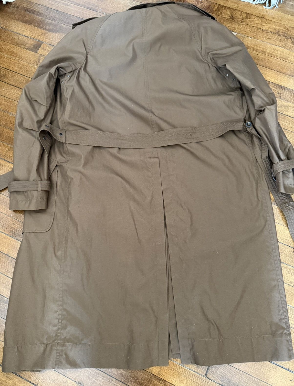 Alfred Dunhill 5K runway sample cotton/silk tobacco-brown trench, IT50, IT Size US M / EU 48-50 / 2 - 4 Thumbnail