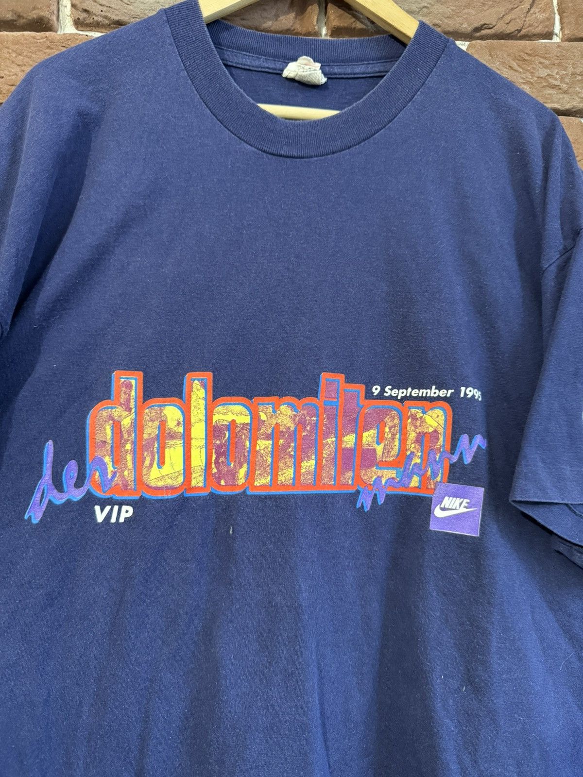 Nike Vtg 90s NIKE Dolomiten VIP T Shirt Logo Spellout Sports Usa Size US XL / EU 56 / 4 - 2 Thumbnail