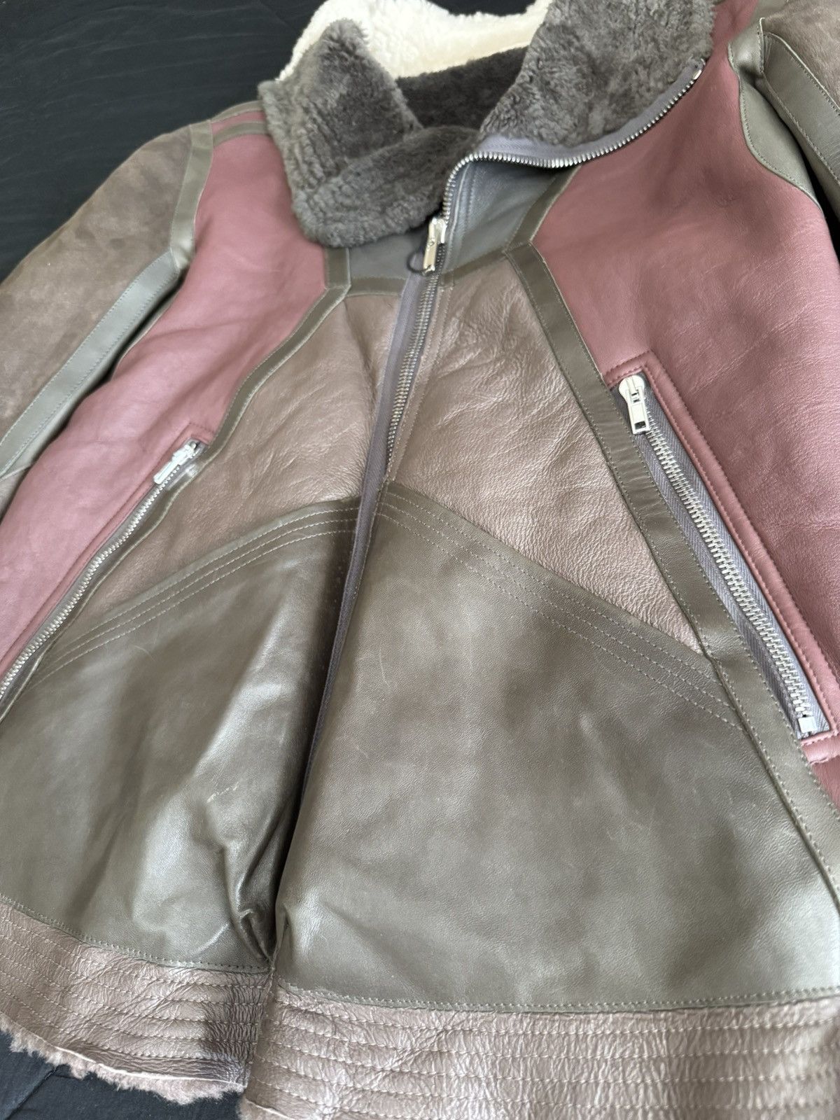 Rick Owens Rick Owens Mastodon FW16 Shearling Moto Jacket Size US M / EU 48-50 / 2 - 2 Thumbnail