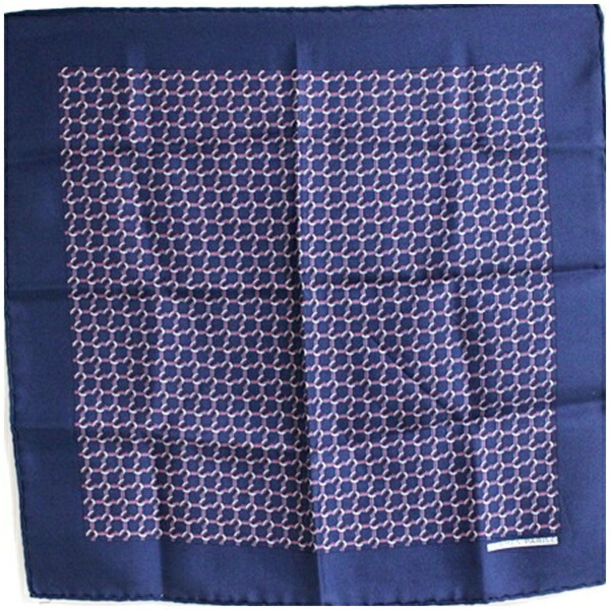 Hermes Hermes Mini Scarf, Navy, Horseshoe Design, HERMES Women's Size ONE SIZE - 1 Thumbnail