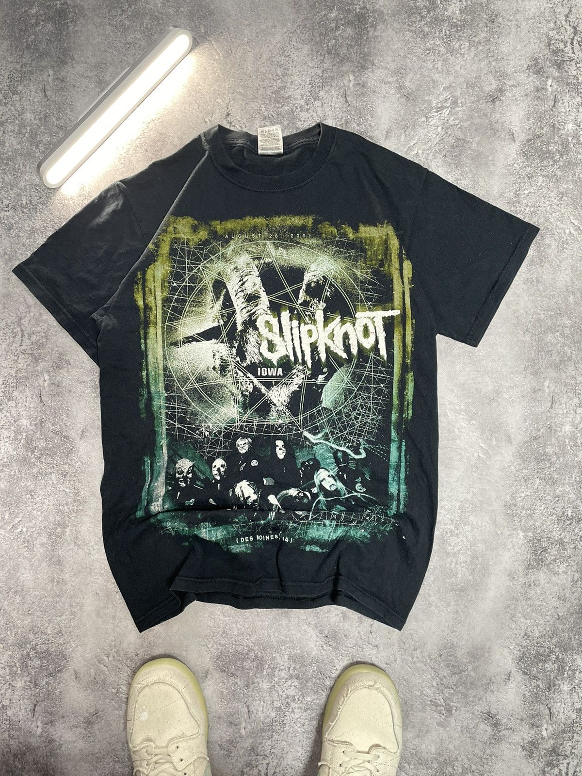 Band Tees Vtg Y2K Slipknot IOWA 2001 Nu Metal Tour Band Tee Size US M / EU 48-50 / 2 - 1 Thumbnail