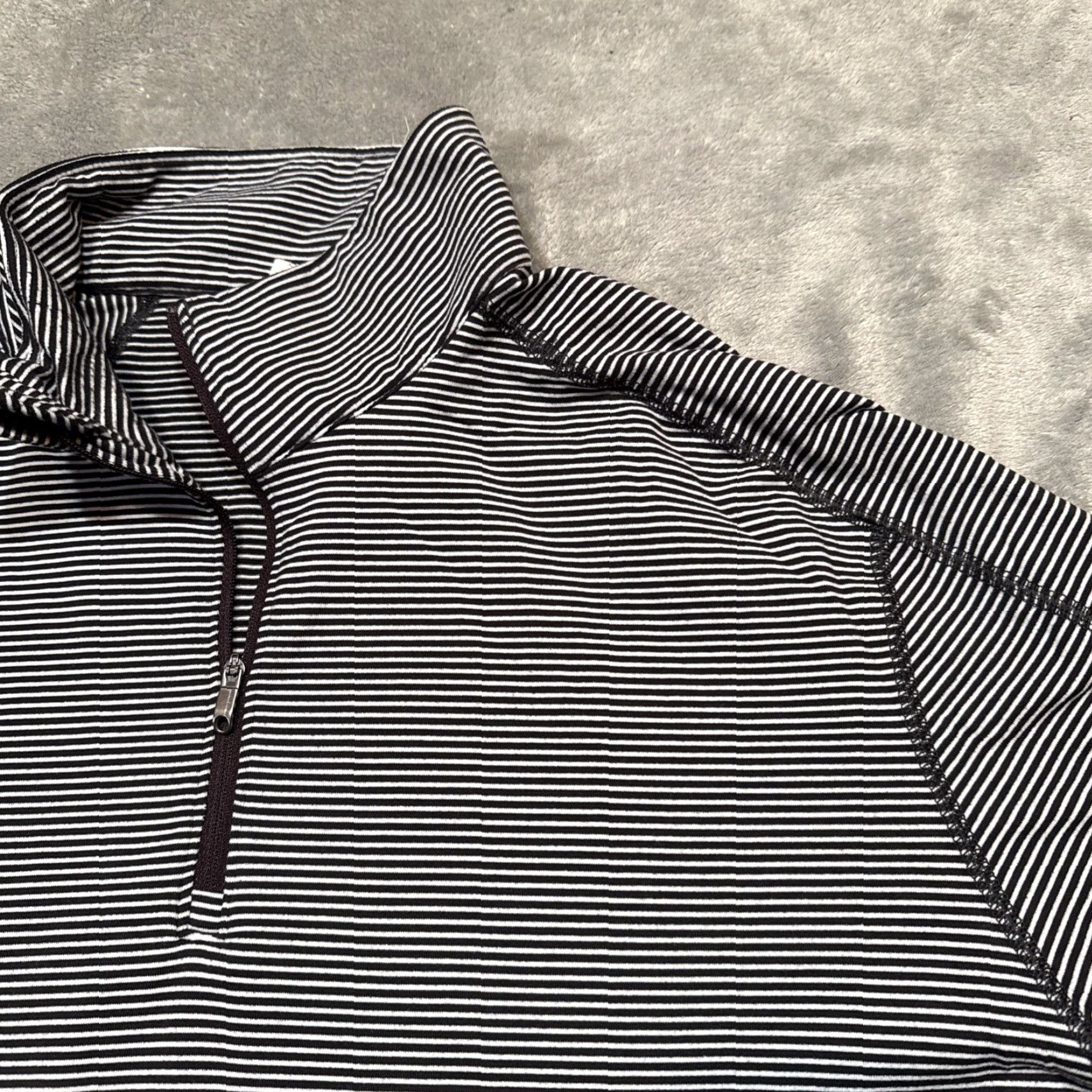 Lululemon Lululemon Sweater 2XL Blue Stripe 1/4 Zip Performance Pullover Long Sleeve Mens Size US XXL / EU 58 / 5 - 4 Thumbnail