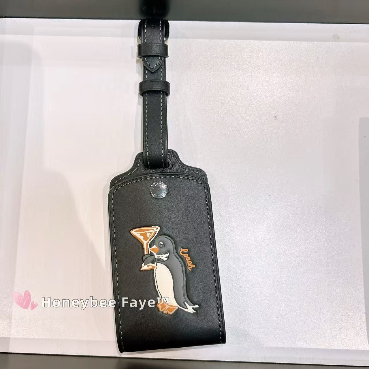 Coach NWT Coach Luggage Tag With Penguin Print CCP93 Size ONE SIZE - 1 Thumbnail