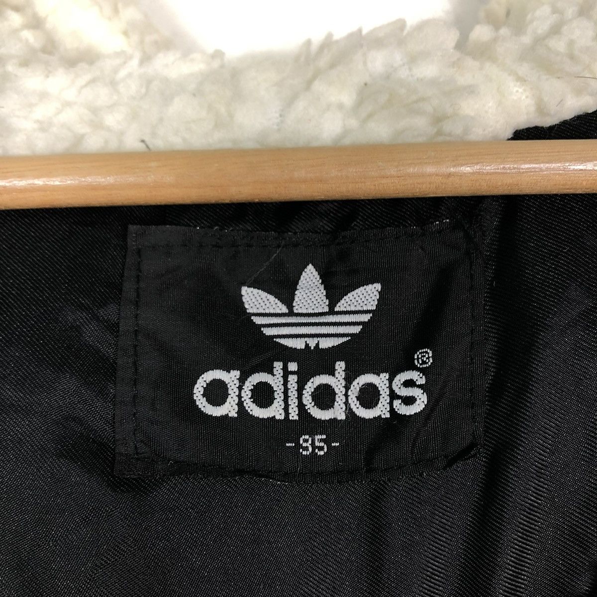Adidas 🔥VINTAGE ADIDAS LONG JACKET BIG LOGO SHEARLING LINING Size US L / EU 52-54 / 3 - 22 Thumbnail