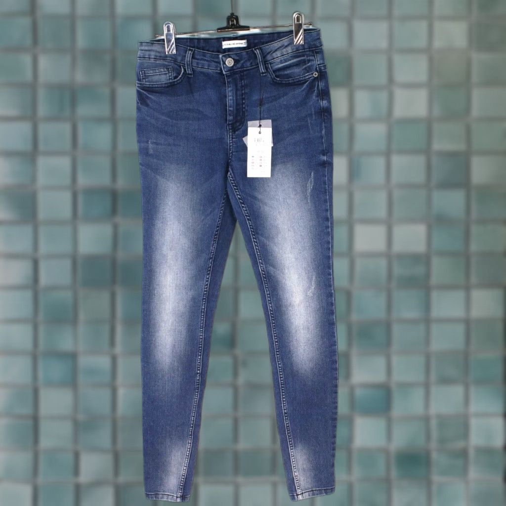 Denime Jacqueline dE Young Joy Skinny Denim Jeans Womens 30 Medium Blue Distressed 30X32 Jeans Women 90s College Preppy Vintage No N/A Size 30" / US 8 / IT 44 - 1 Thumbnail