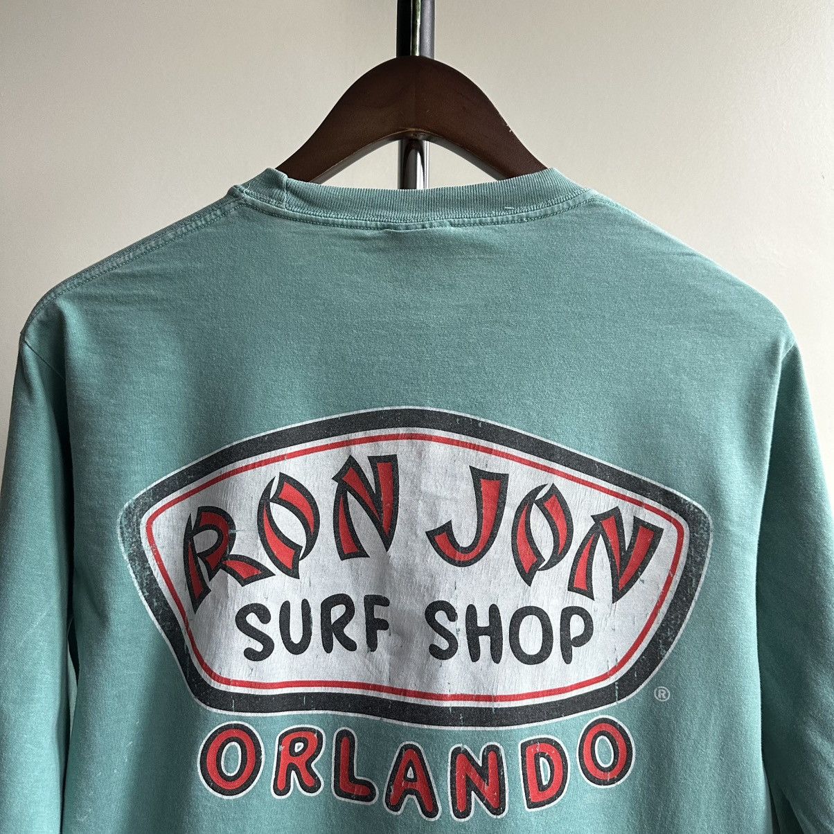 Ron Jon Surf Shop × Vintage 🇺🇸 Vintage 90s Ron Jon Surf Shop Orlando Long Sleeve Shirt Size US S / EU 44-46 / 1 - 2 Thumbnail