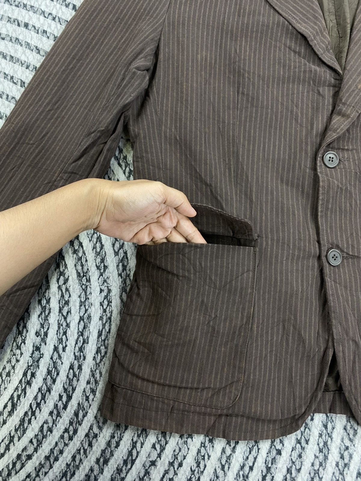Hang Ten Vintage Hang Ten Double Button Striped Blazer Coat Size US M / EU 48-50 / 2 - 7 Thumbnail