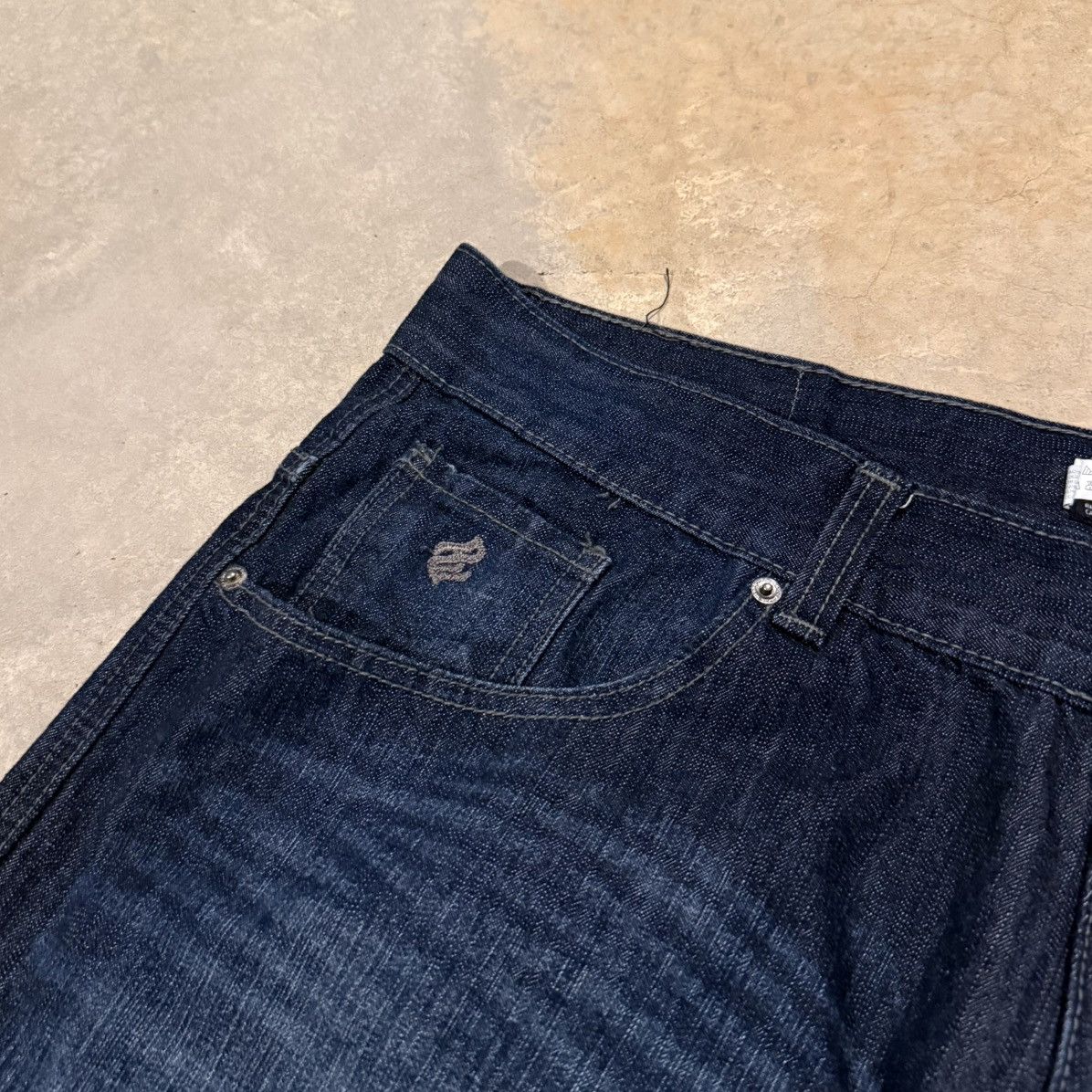 Rocawear Vintage 2000s Rocawear Faded Indigo Baggy Jorts Grunge Y2K Size US 42 / EU 58 - 6 Thumbnail