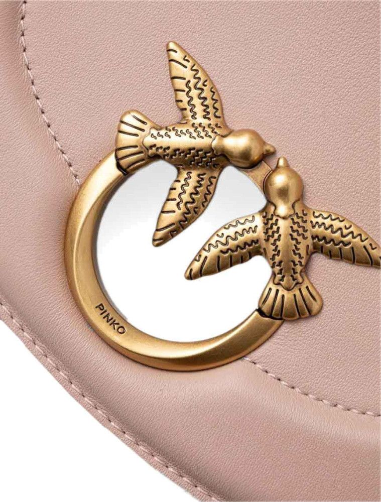 Pinko o1s22i1n0824 Size: OS / Mini Leather Shoulder Bag in Pink Size ONE SIZE - 6 Thumbnail