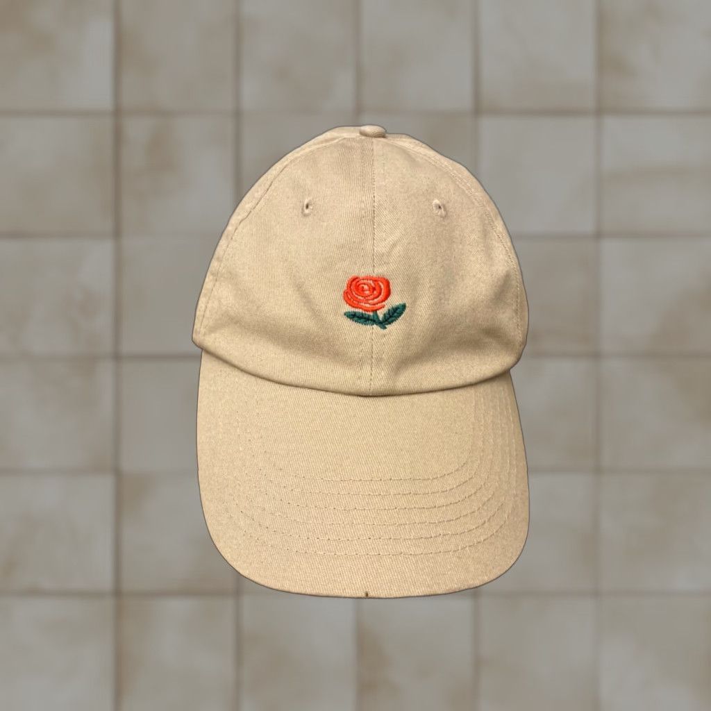 The Hundreds The Hundreds Hat Tan Rose Adjustable Strap Back Dad Hat One Size Mens Baseball Cap Canvas Classic Size ONE SIZE - 1 Thumbnail