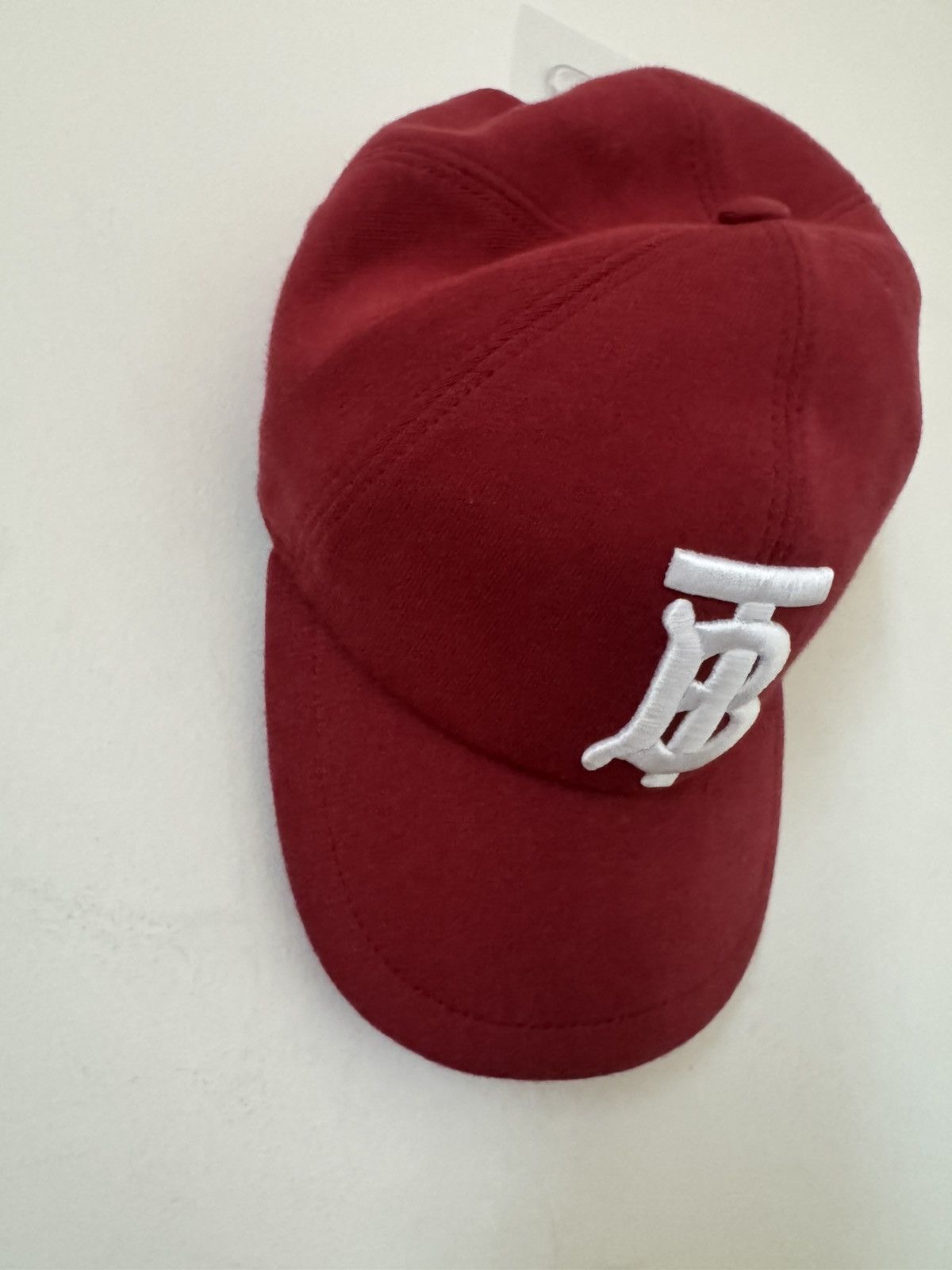 Burberry Burberry TB Monogram Baseball Hat – Burgundy / White Size ONE SIZE - 3 Thumbnail