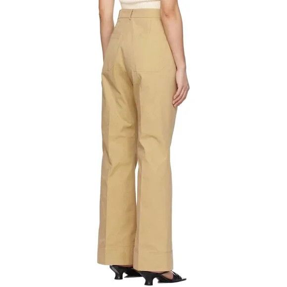 SSENSE DRAE Cotton Patch Pocket Flared Trousers Size M Womens Beige Size 30" / US 8 / IT 44 - 14 Thumbnail