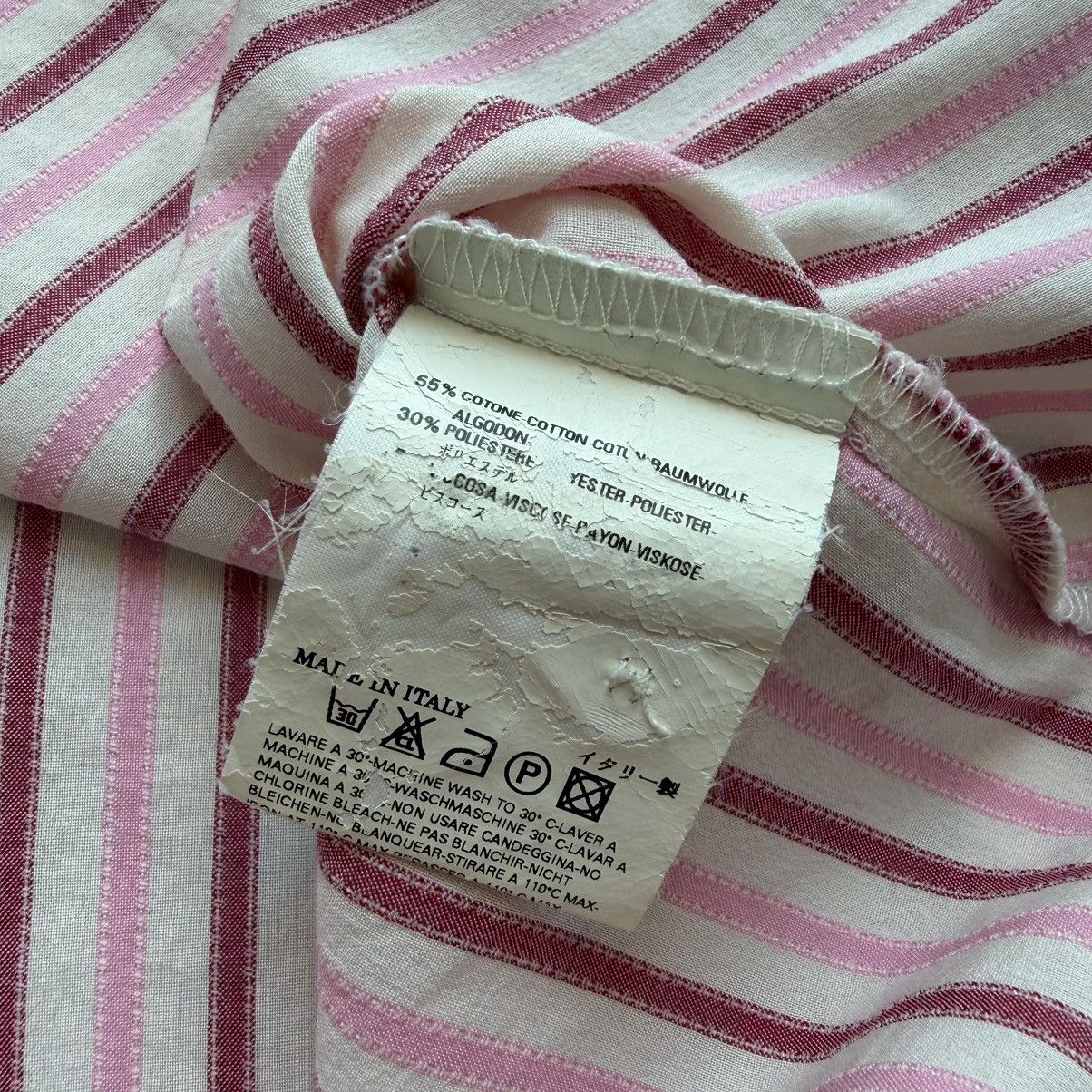 Vivienne Westwood 2000s Vivienne Westwood Man Pink Pinstripe Orb Shirt Size US L / EU 52-54 / 3 - 7 Thumbnail