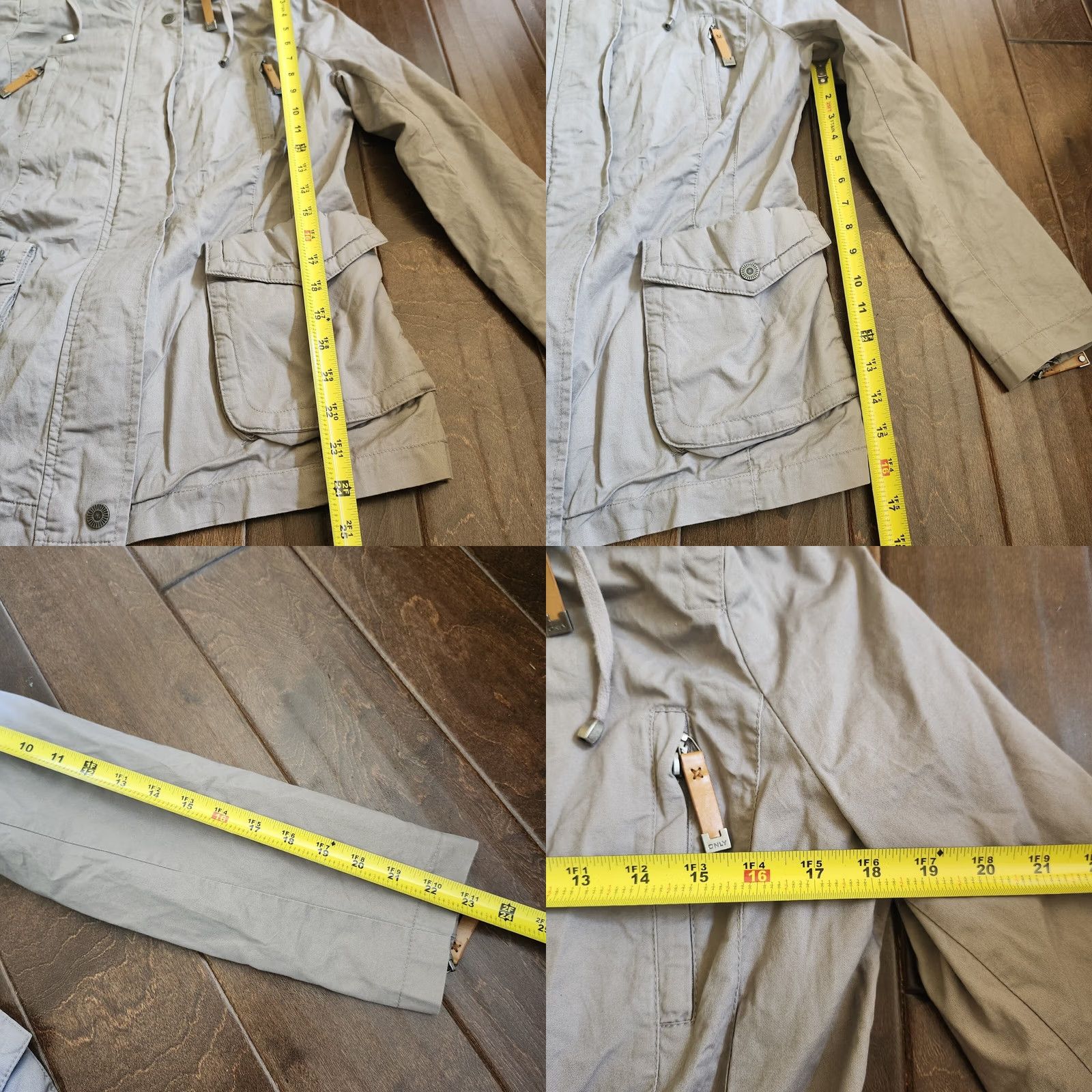 Vintage Only Love Collection Hoodie Women M Gray Full Zip Button Pocket Solid Relaxed Winter Fall Size M / US 6-8 / IT 42-44 - 9 Thumbnail