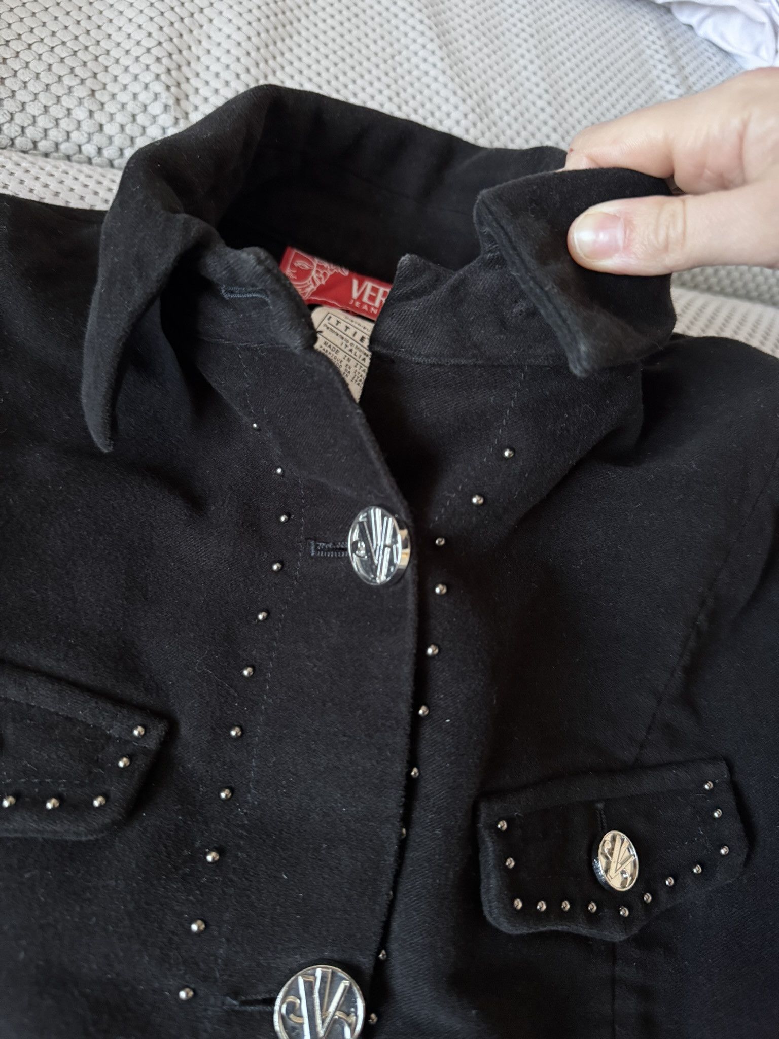 Versace Jeans Couture Vintage Y2K Versace Jeans Couture Black Jacket Italy XS-S Size XS / US 0-2 / IT 36-38 - 6 Thumbnail