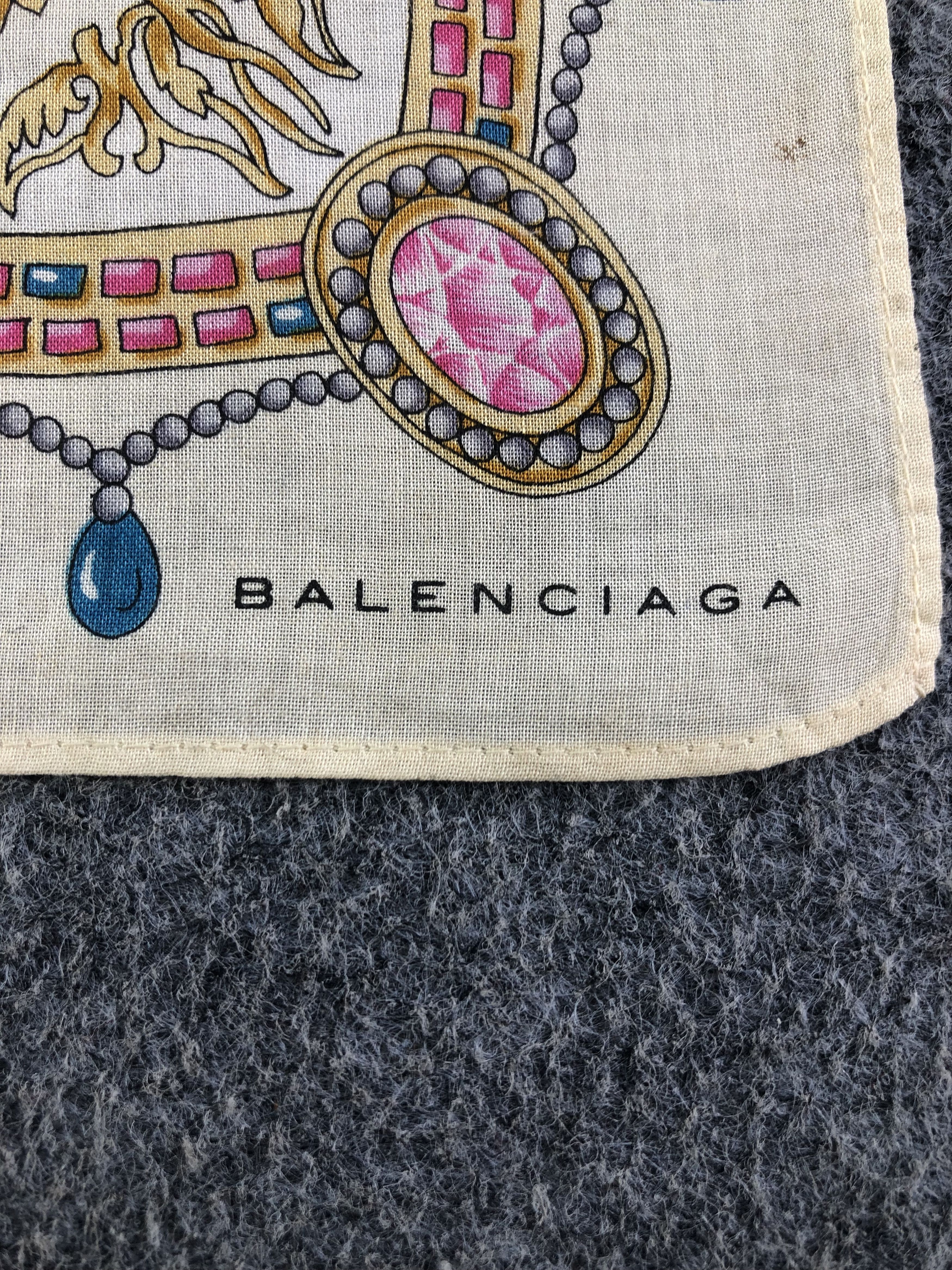 Vintage Balenciaga Handkerchief / Bandana / Neckerchief / Headscarf Size ONE SIZE - 5 Thumbnail