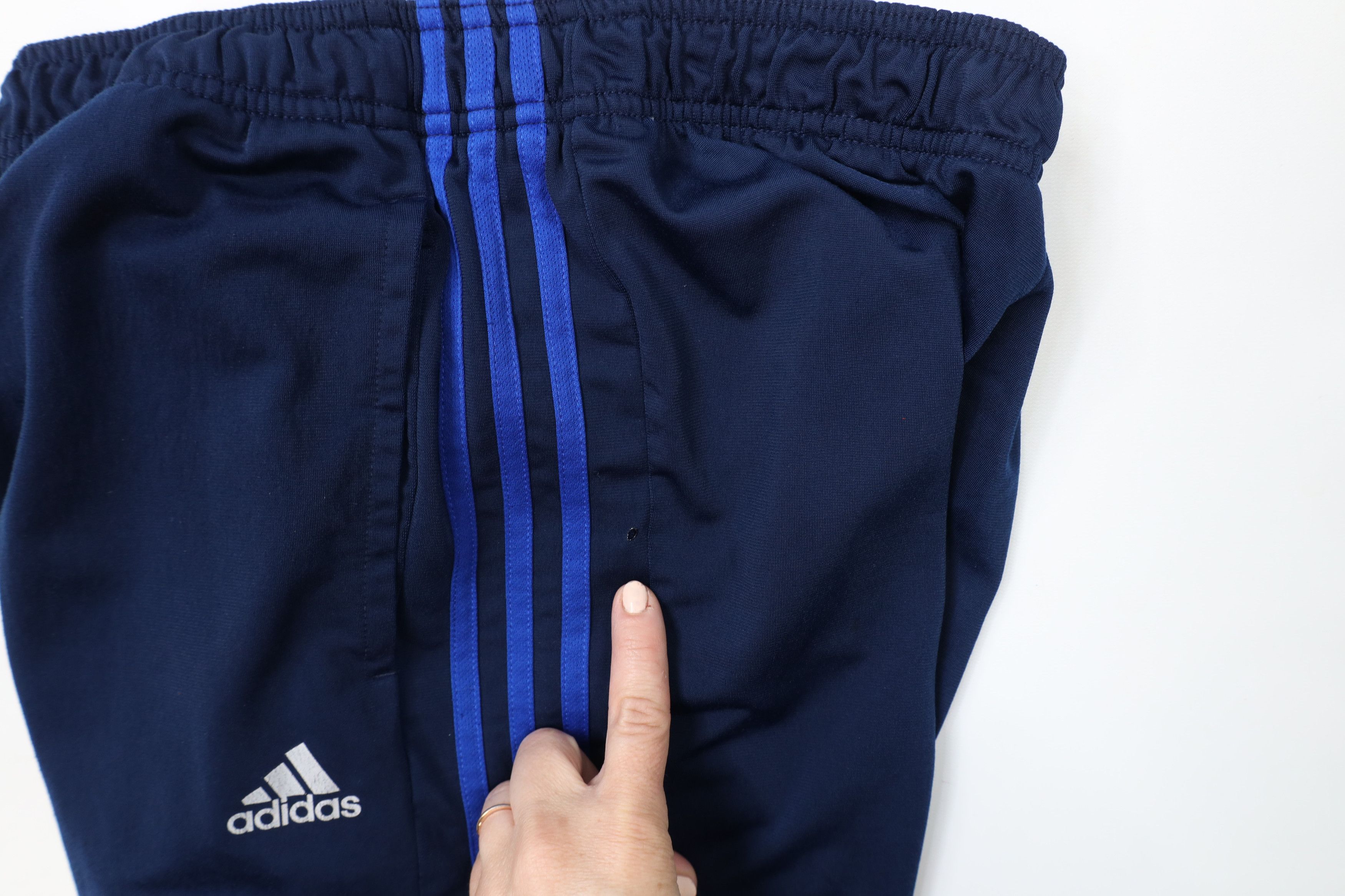 Adidas × Vintage Vintage Adidas Spell Striped Wide Leg Sweatpants Pants Blue Size US 36 / EU 52 - 9 Thumbnail