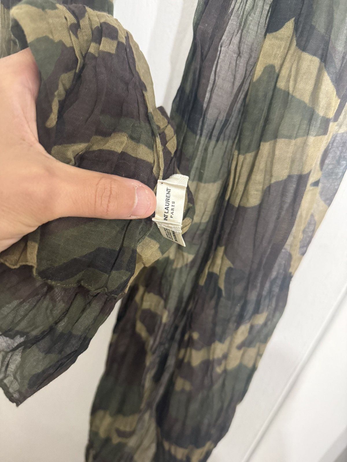 Saint Laurent Paris Hedi Long Camo Scarf *Rare* Size ONE SIZE - 2 Thumbnail