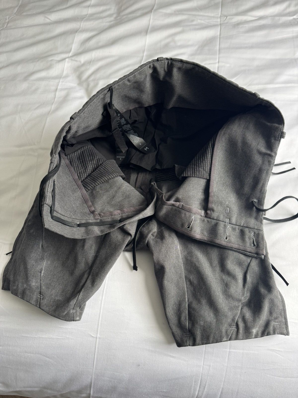 Boris Bidjan Saberi Light Grey Denim zipper shorts Size US 30 / EU 46 - 5 Thumbnail