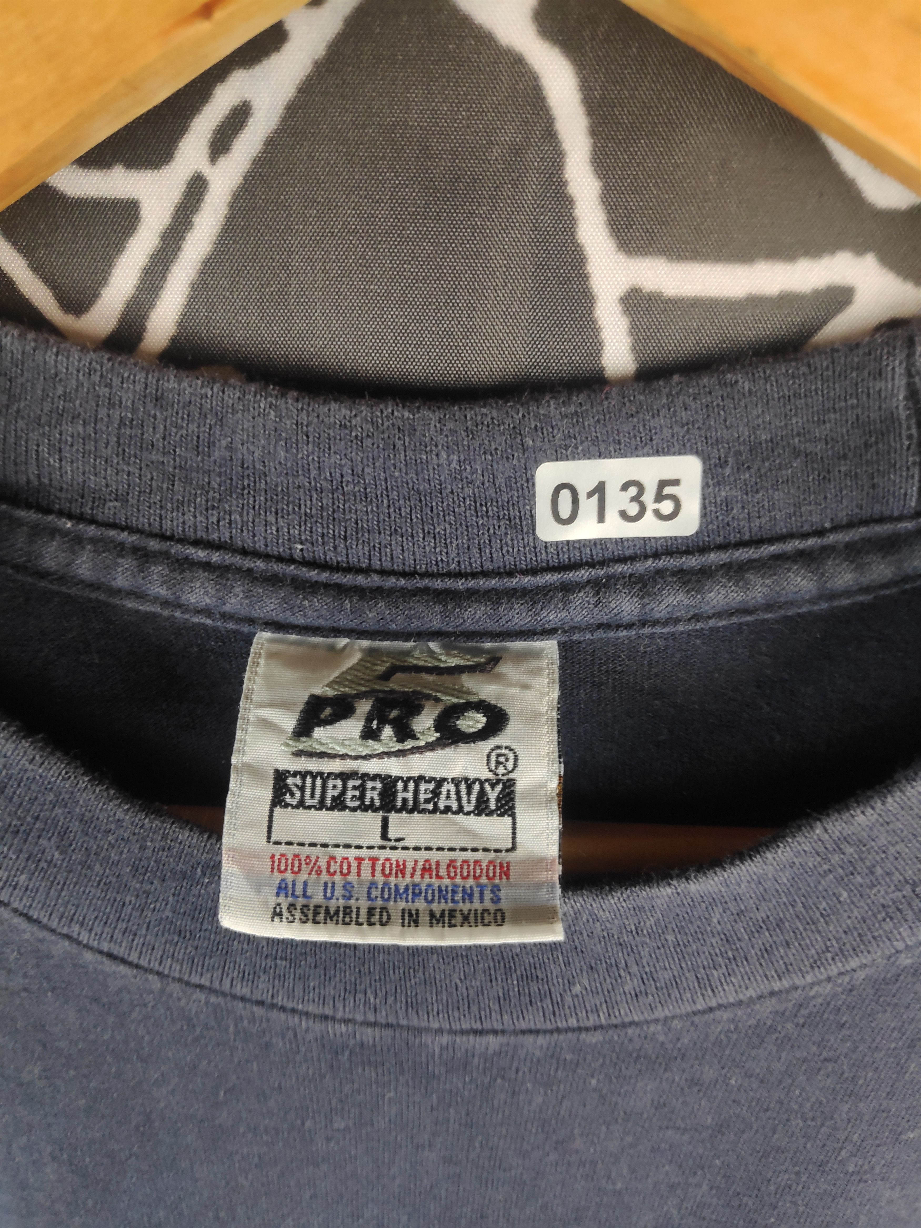 Rap Tees × Vintage Vtg Pro 5 Club Super Heavy Cotton Plain Blanks Rap Tees Size US L / EU 52-54 / 3 - 4 Thumbnail